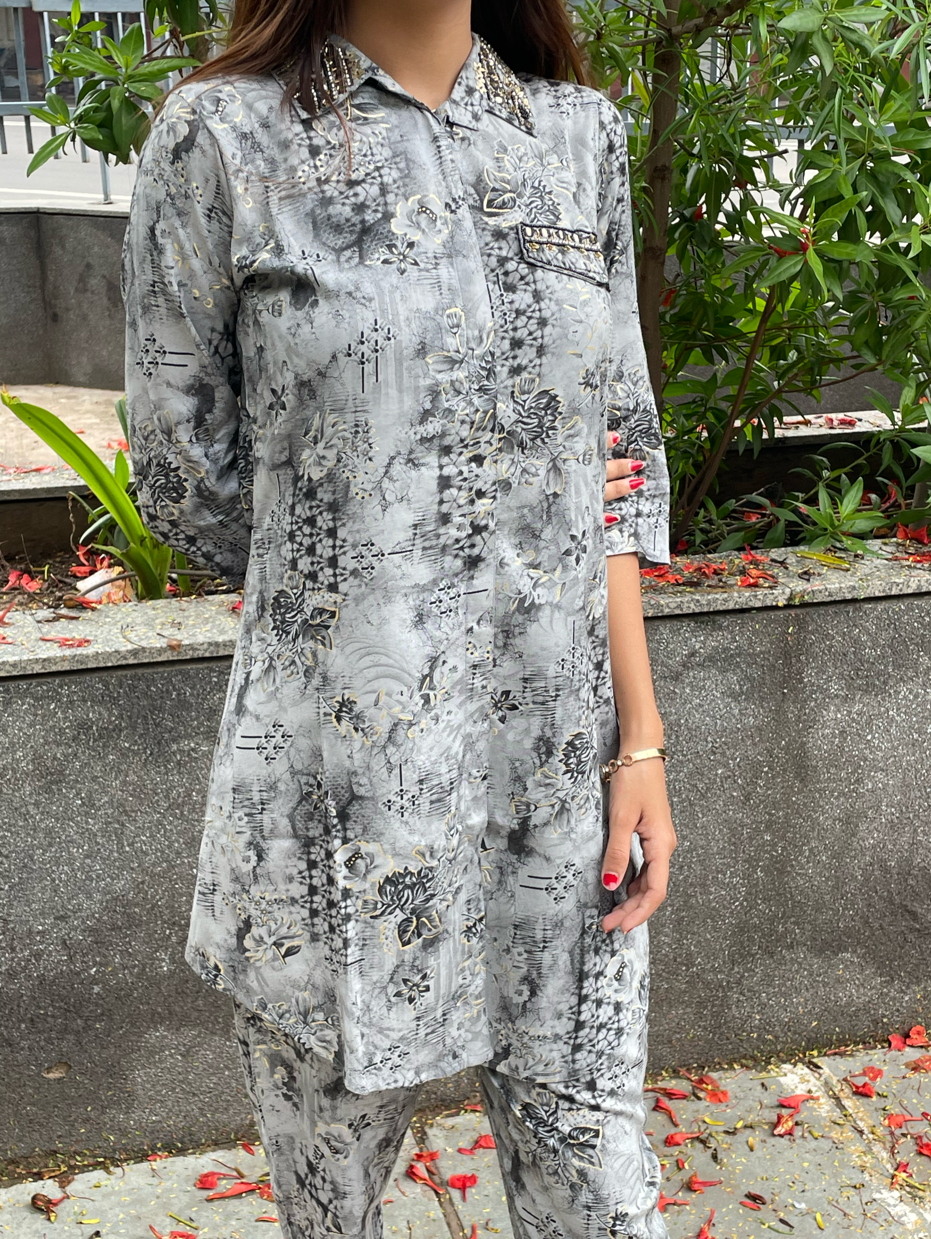 Image of Rayon Coords with Embroidery work