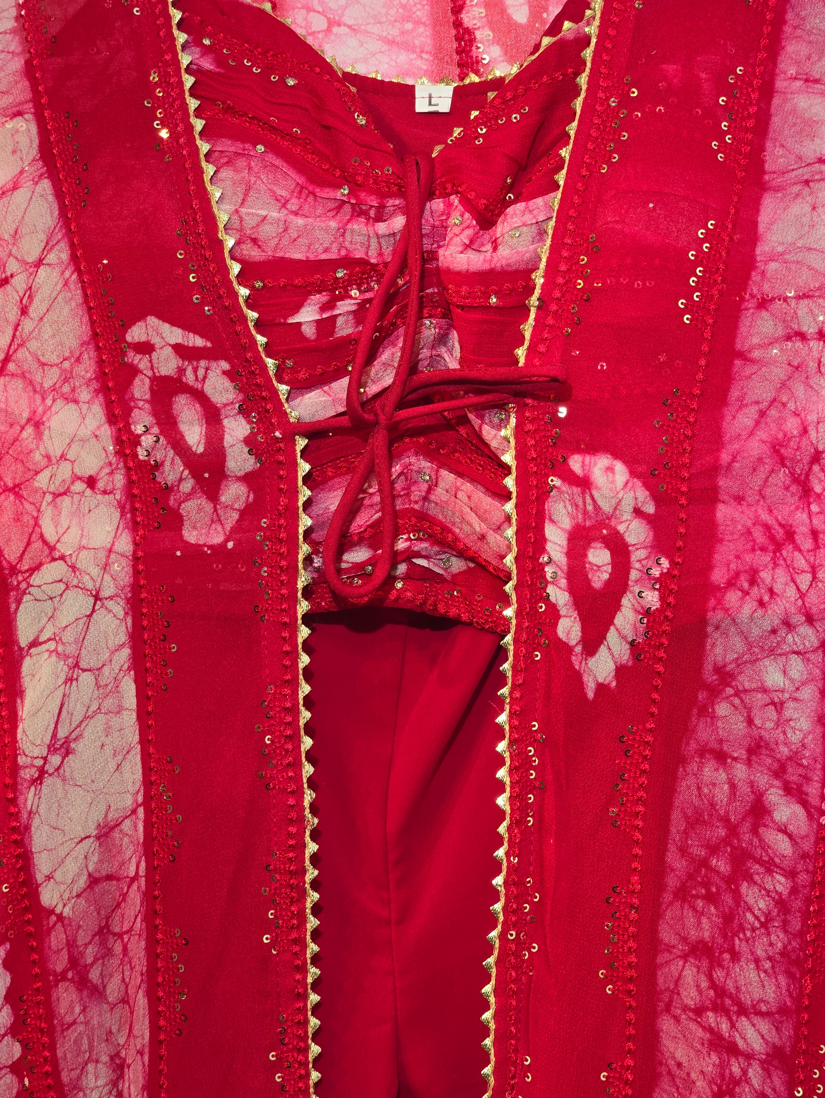 Image of Designer Georgette Traditional 3 Piece - 2 Patterns