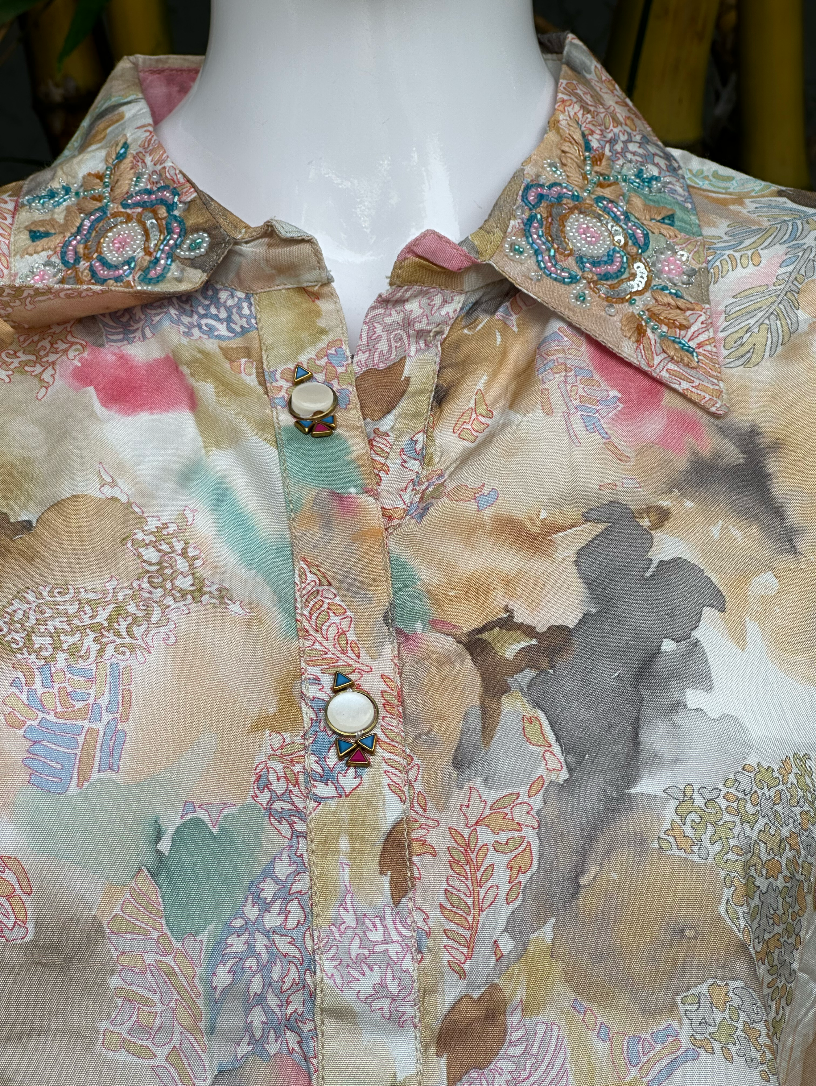 Image of Muslin Coords with Collar and Button works