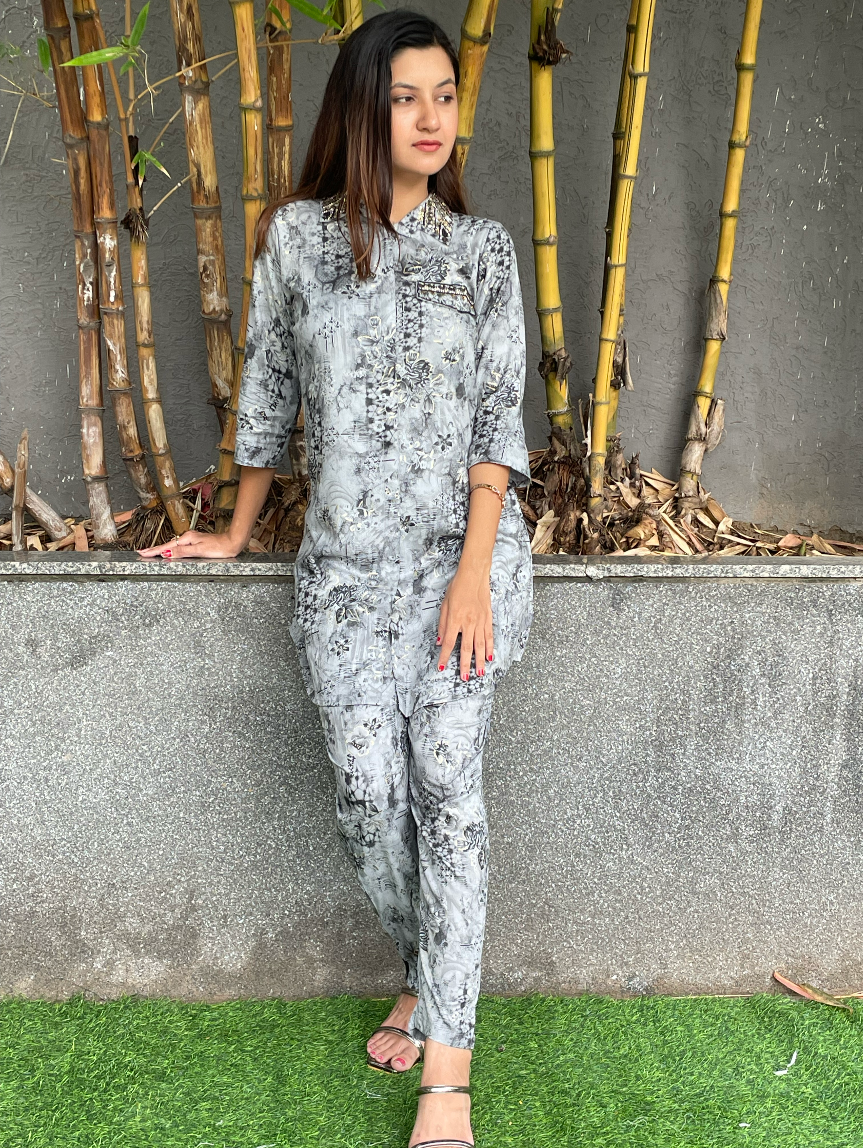Image of Rayon Coords with Embroidery work