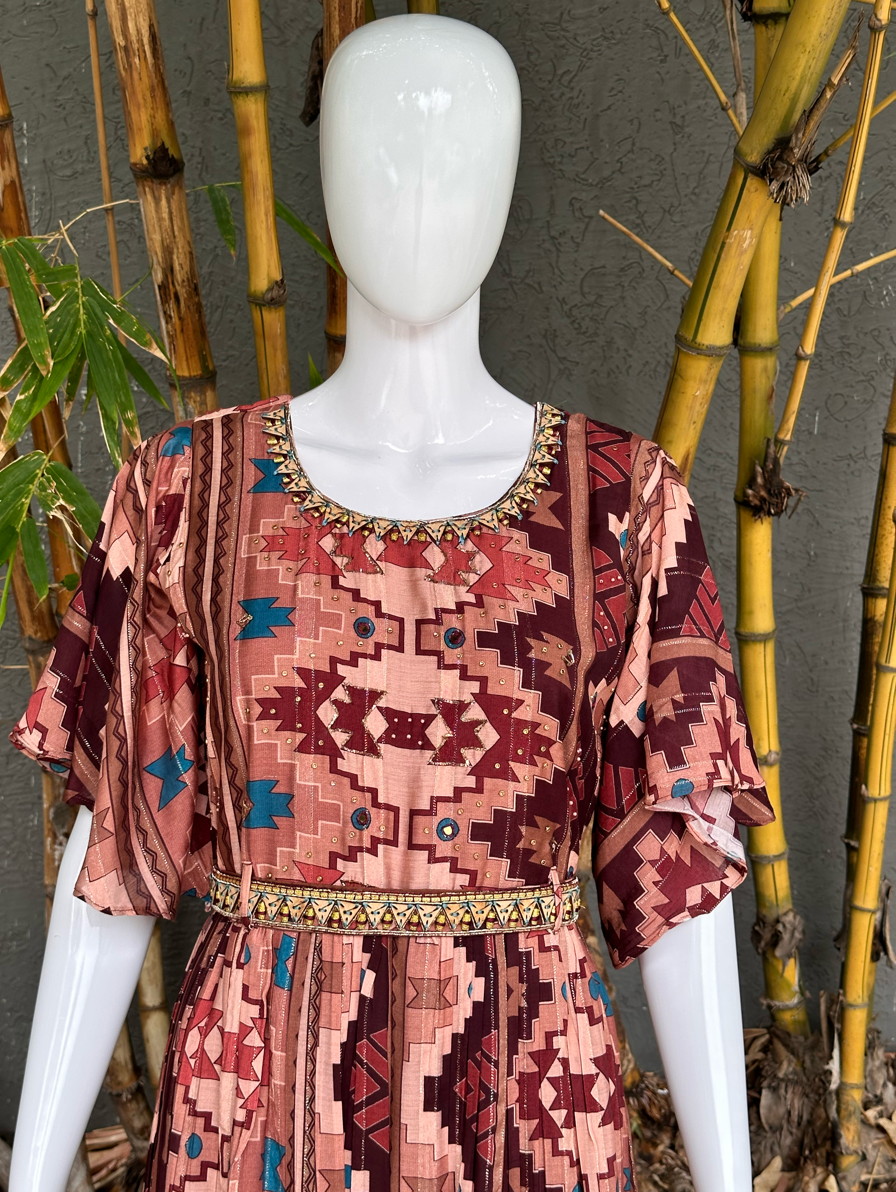 Image of Premium Muslin Jumpsuit with Embroidary work