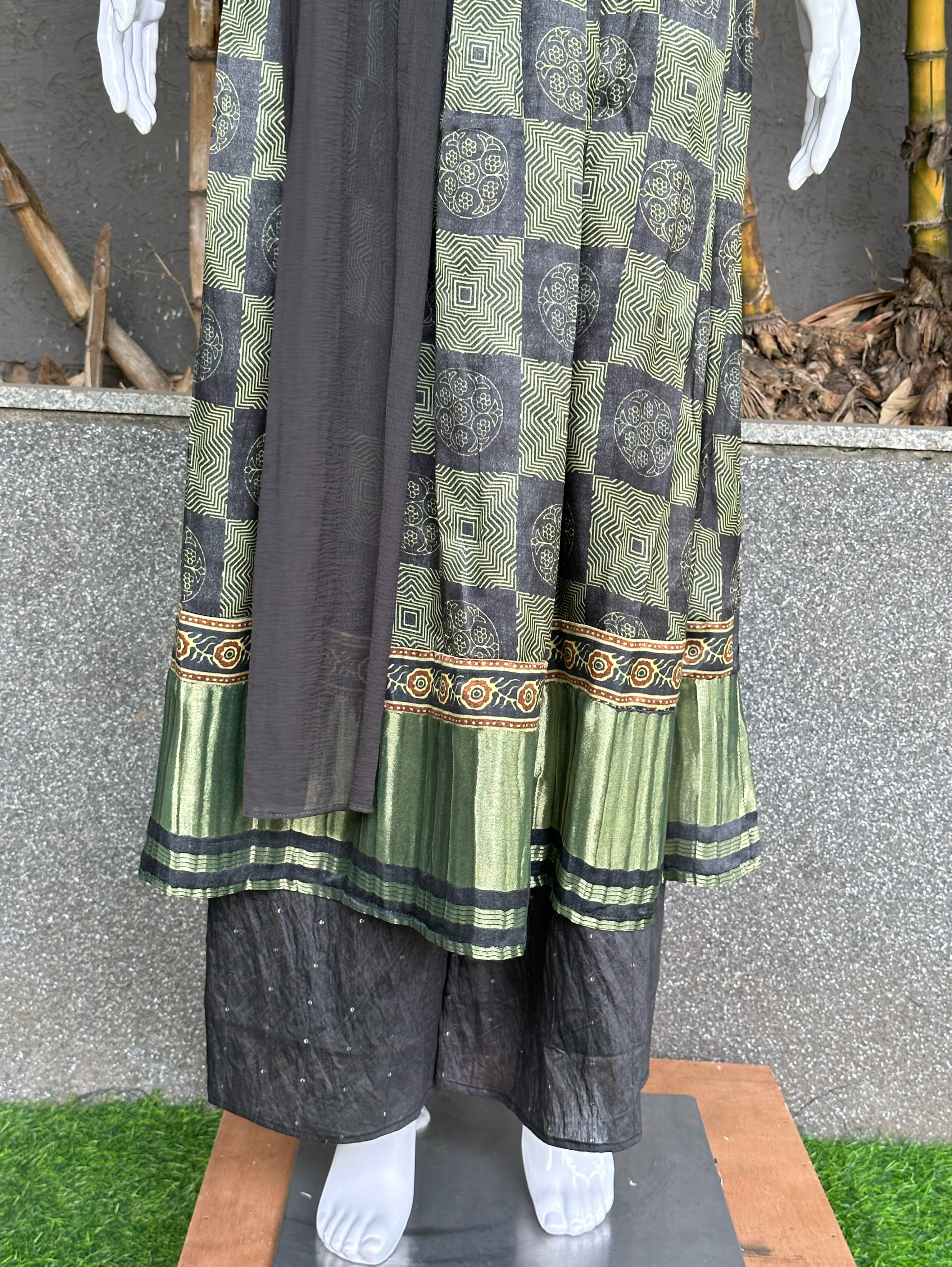 Naira Style 3 Piece Palazzo Set - Premium Work