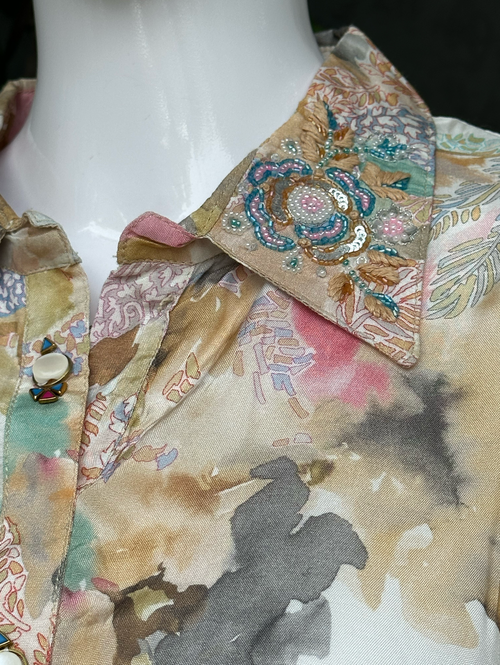 Muslin Coords with Collar and Button works