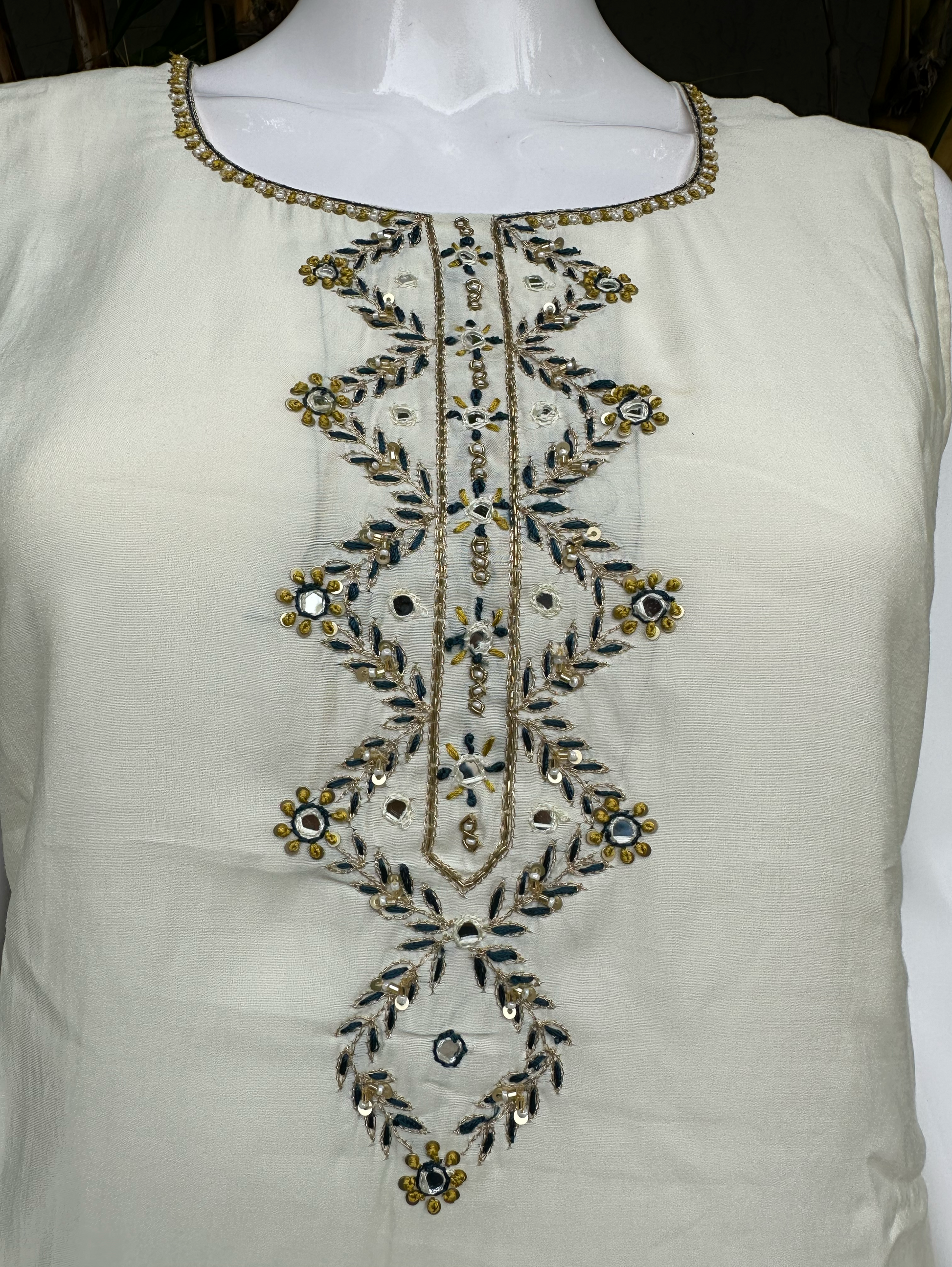 Cotton Mirror Embroidery Set - 3 Piece