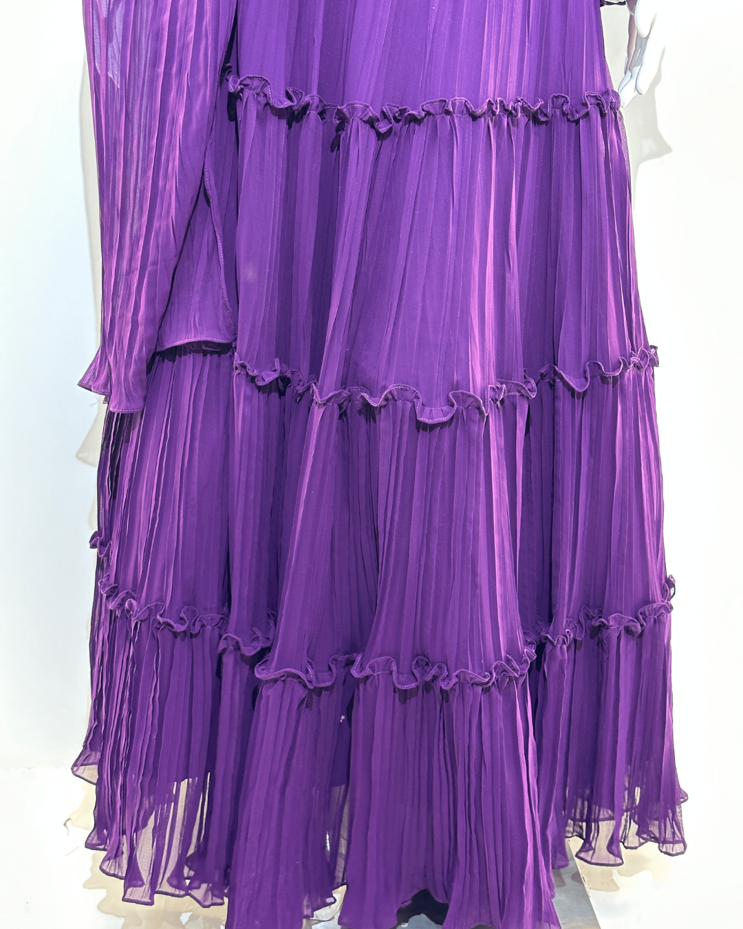 Georgette Crop Top Dress- 2 Piece