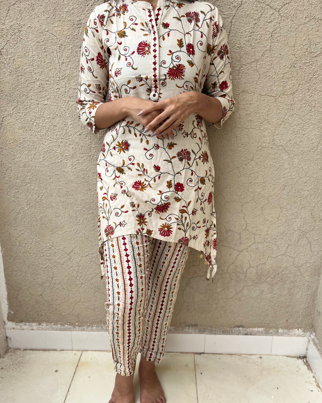 Rayon Flower Print Coord -Set - 2 Piece