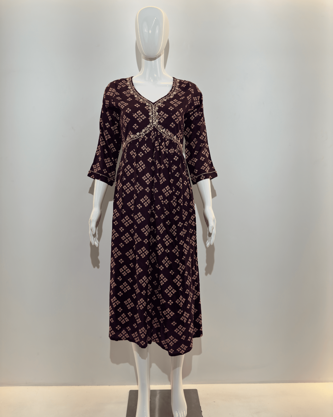 Image of Alia Cut Rayon gown