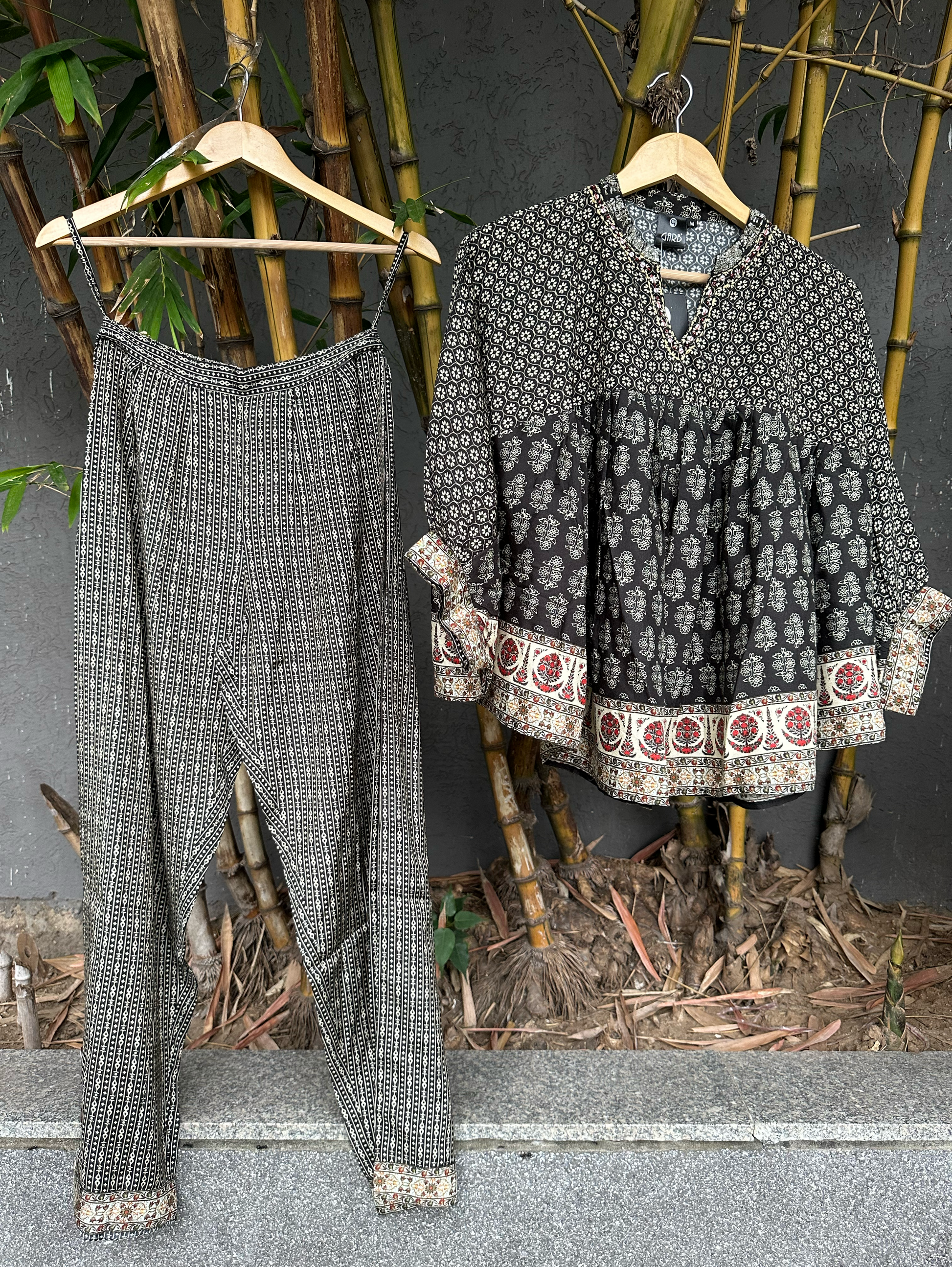 Poncho Style Coords - Black