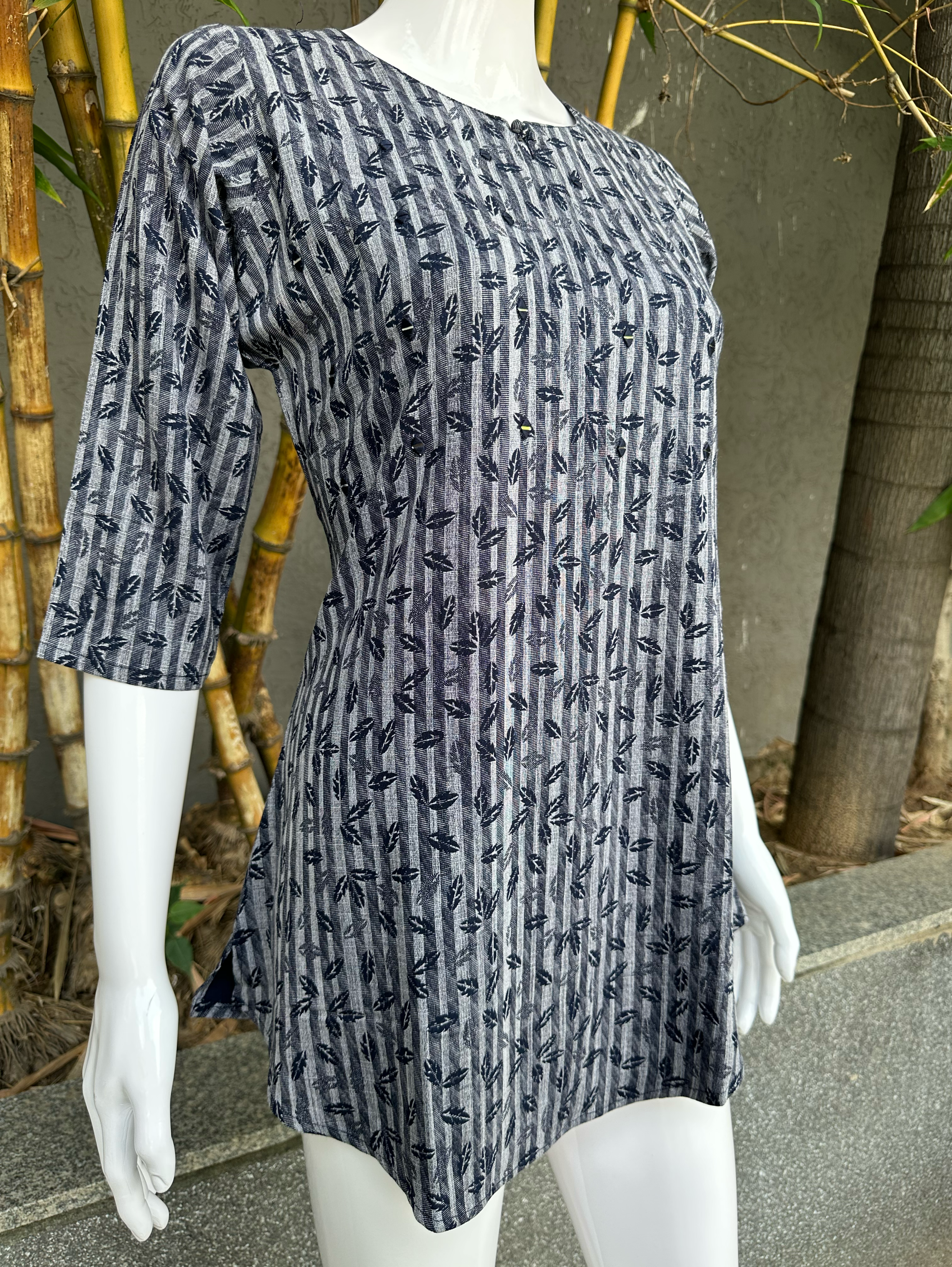 Image of Lycra Imported Fabric Mirror work Tunic