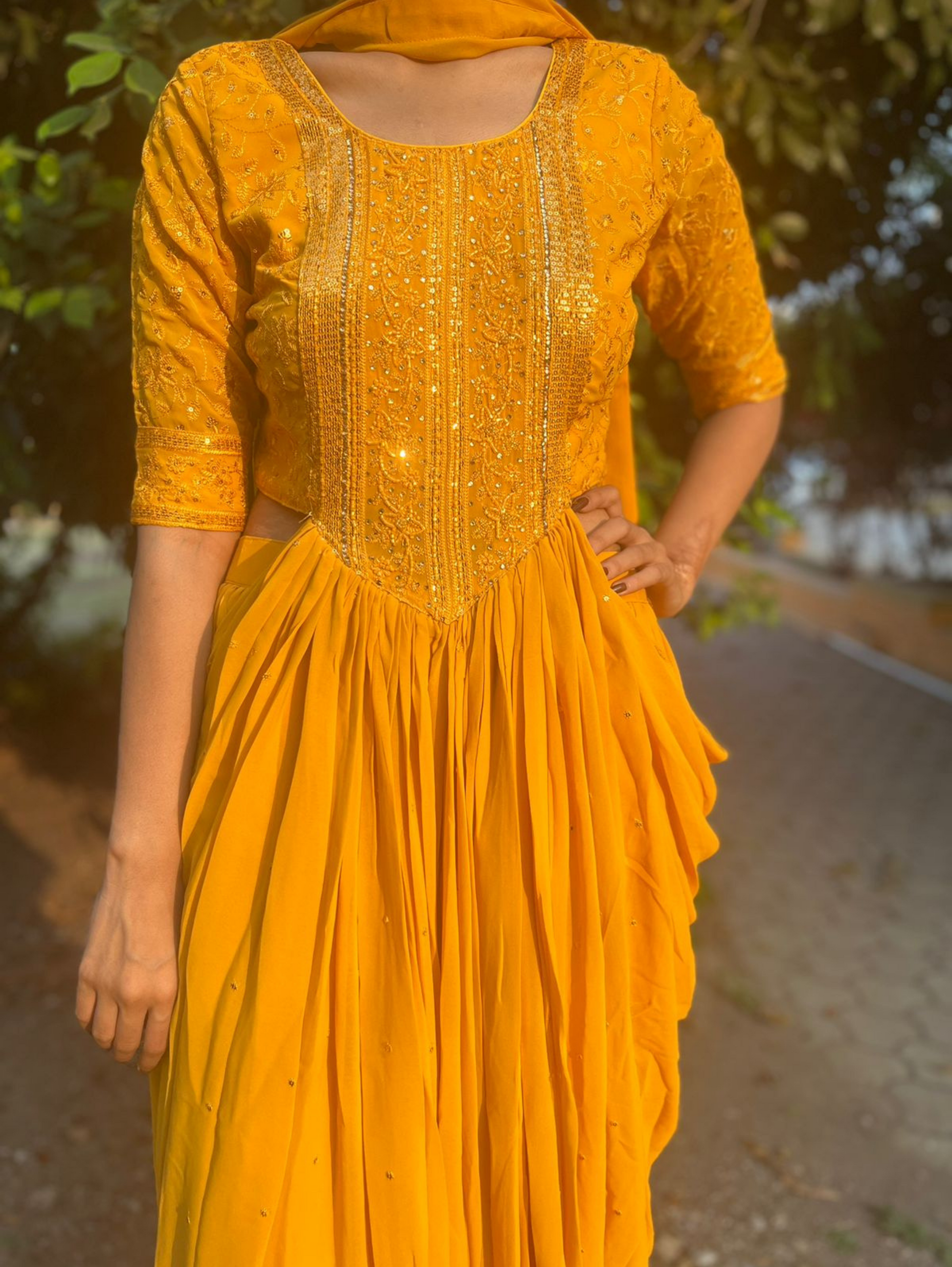 Designer Georgette Traditional 3 Piece