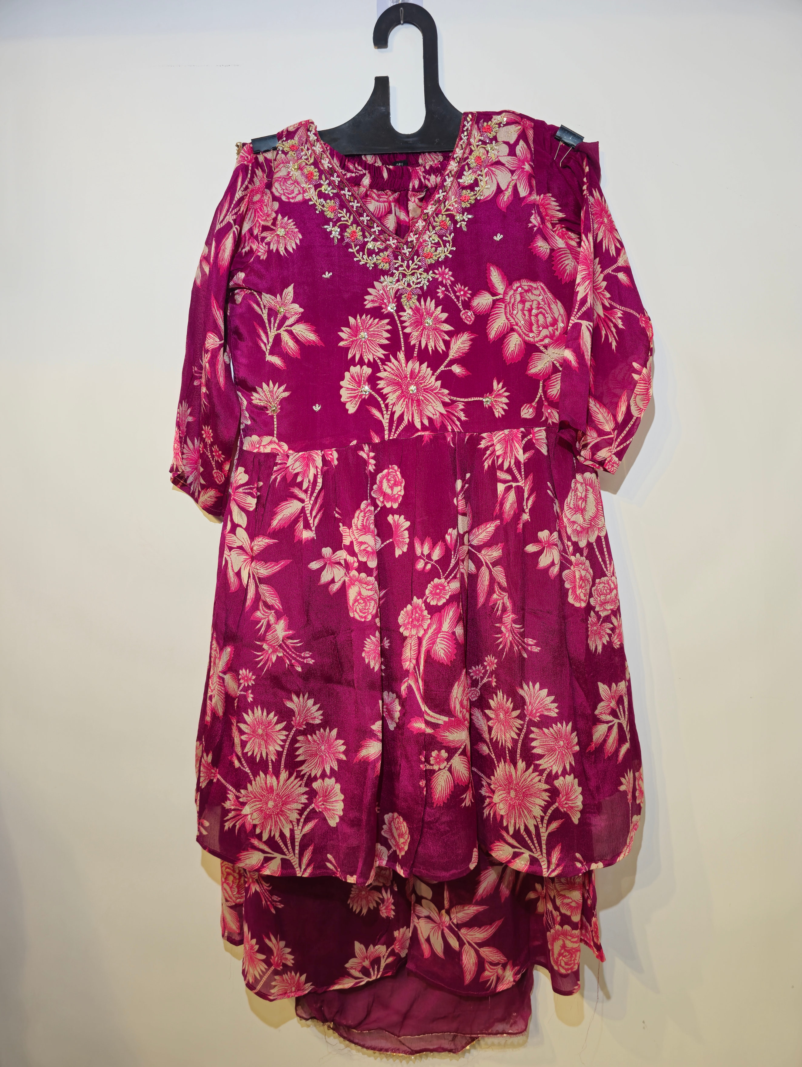 Image of Designer Georgette Set with work - 3 Piece