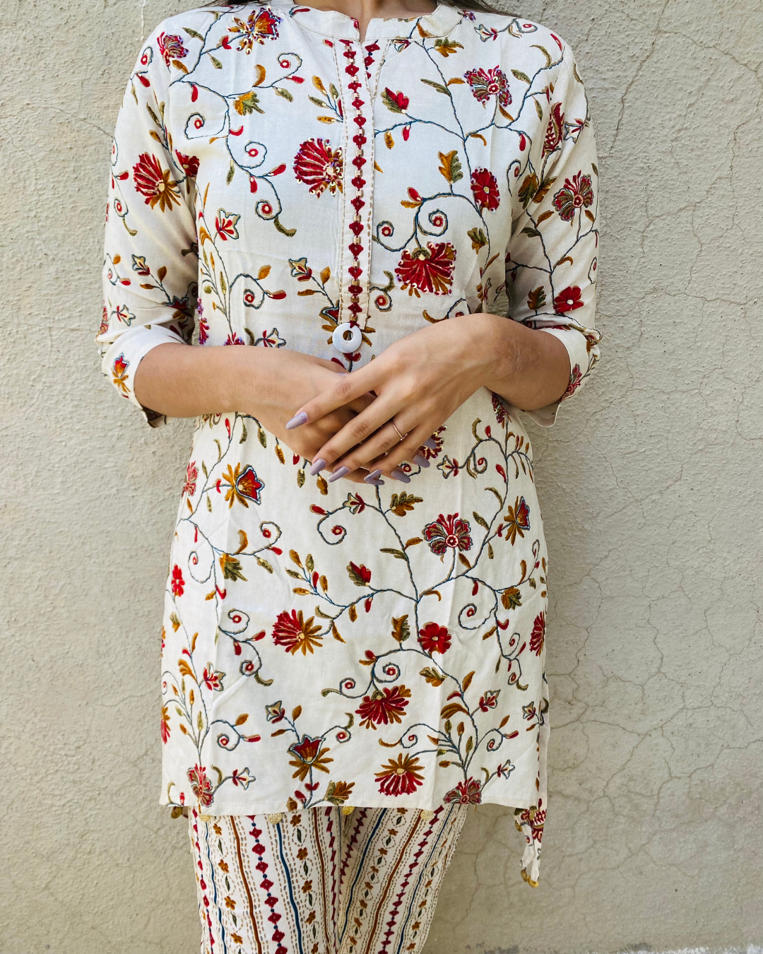 Rayon Flower Print Coord -Set - 2 Piece