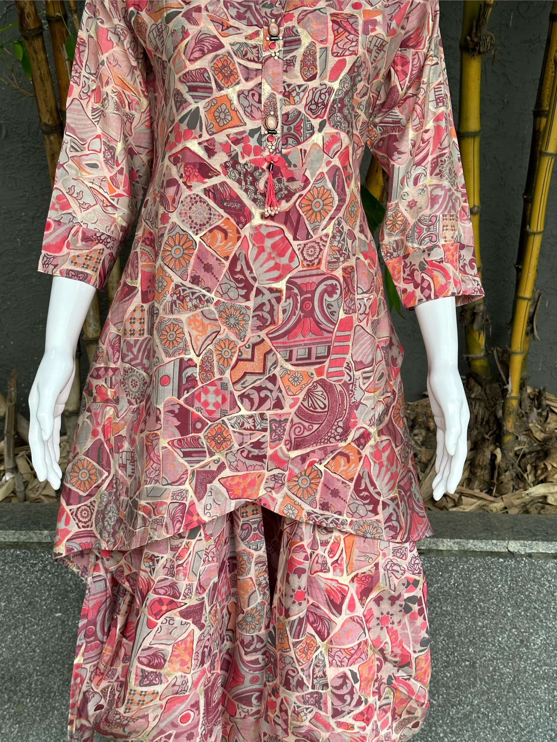 Patiala Style Coord Set - Red