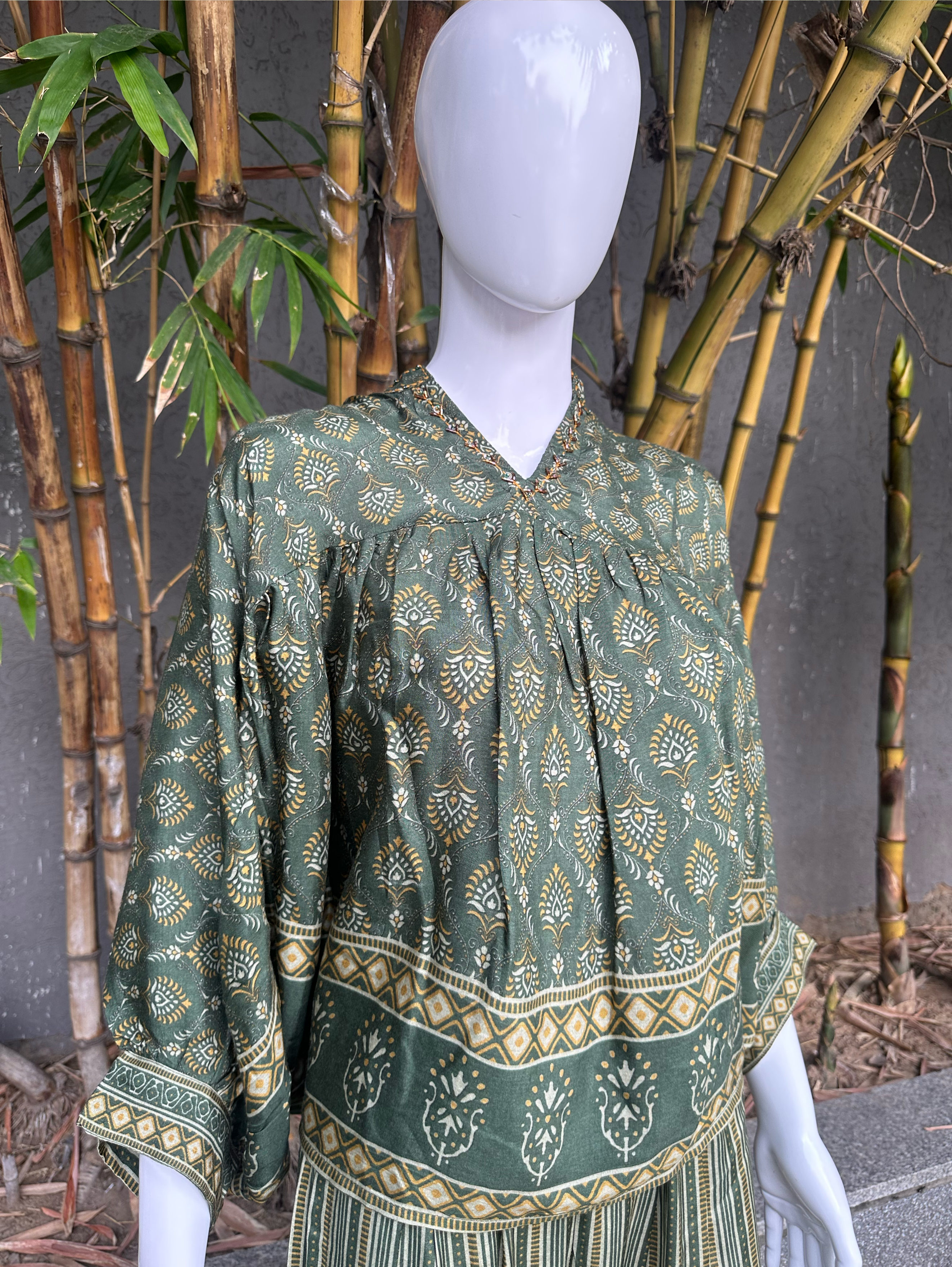 Poncho Style Coords - Green