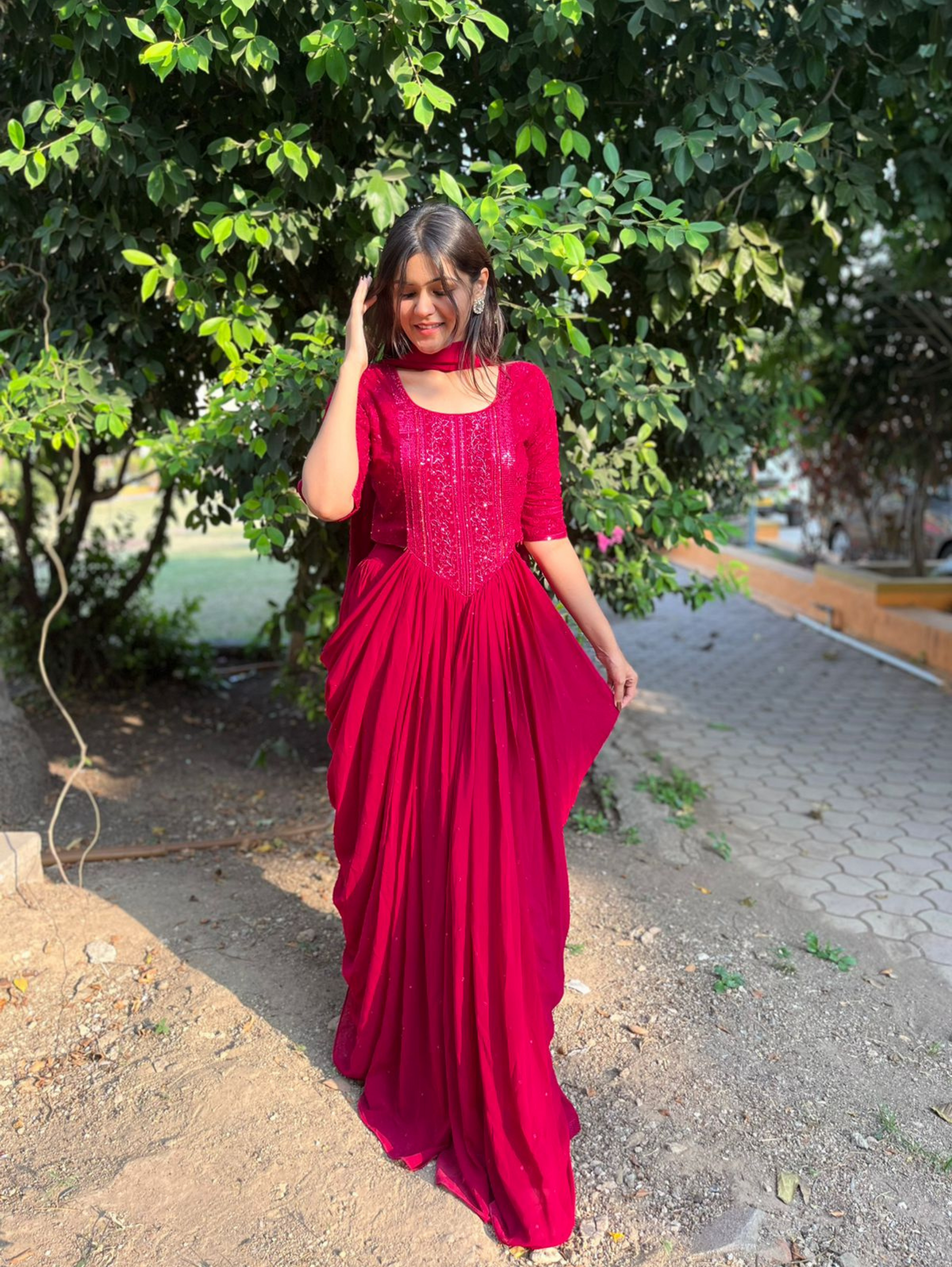 Designer Georgette Traditional 3 Piece