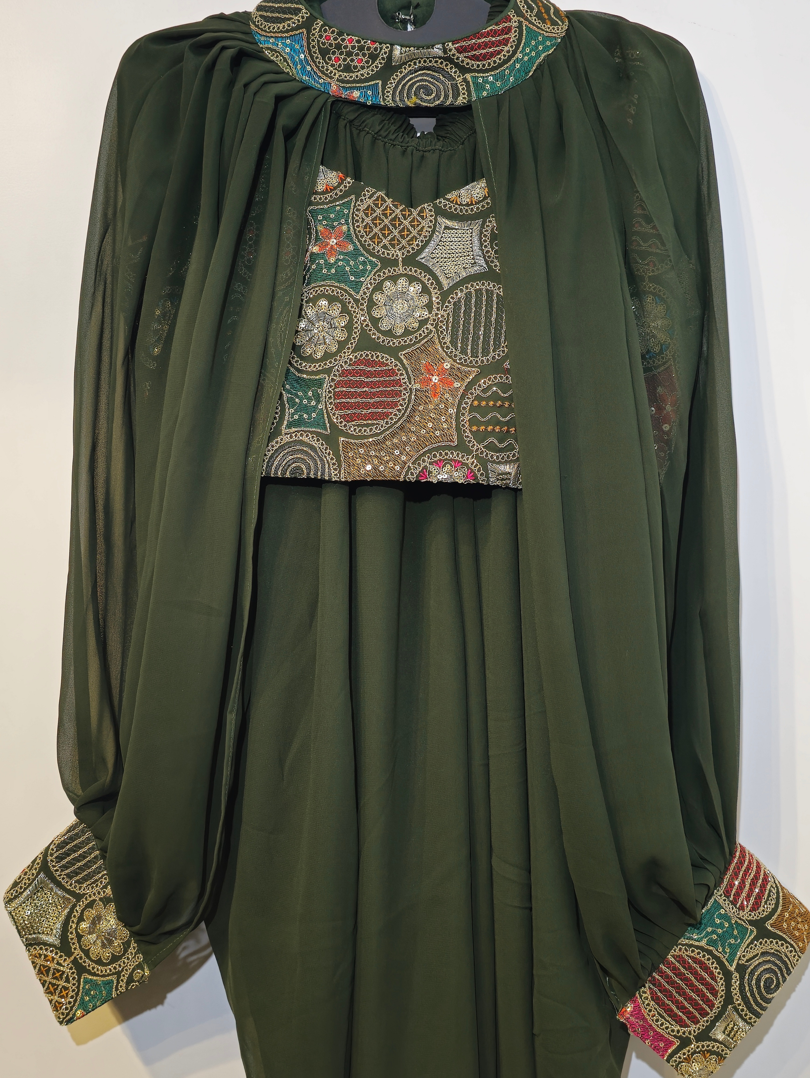 Image of Dhoti Style Georgette Traditional 3 Piece