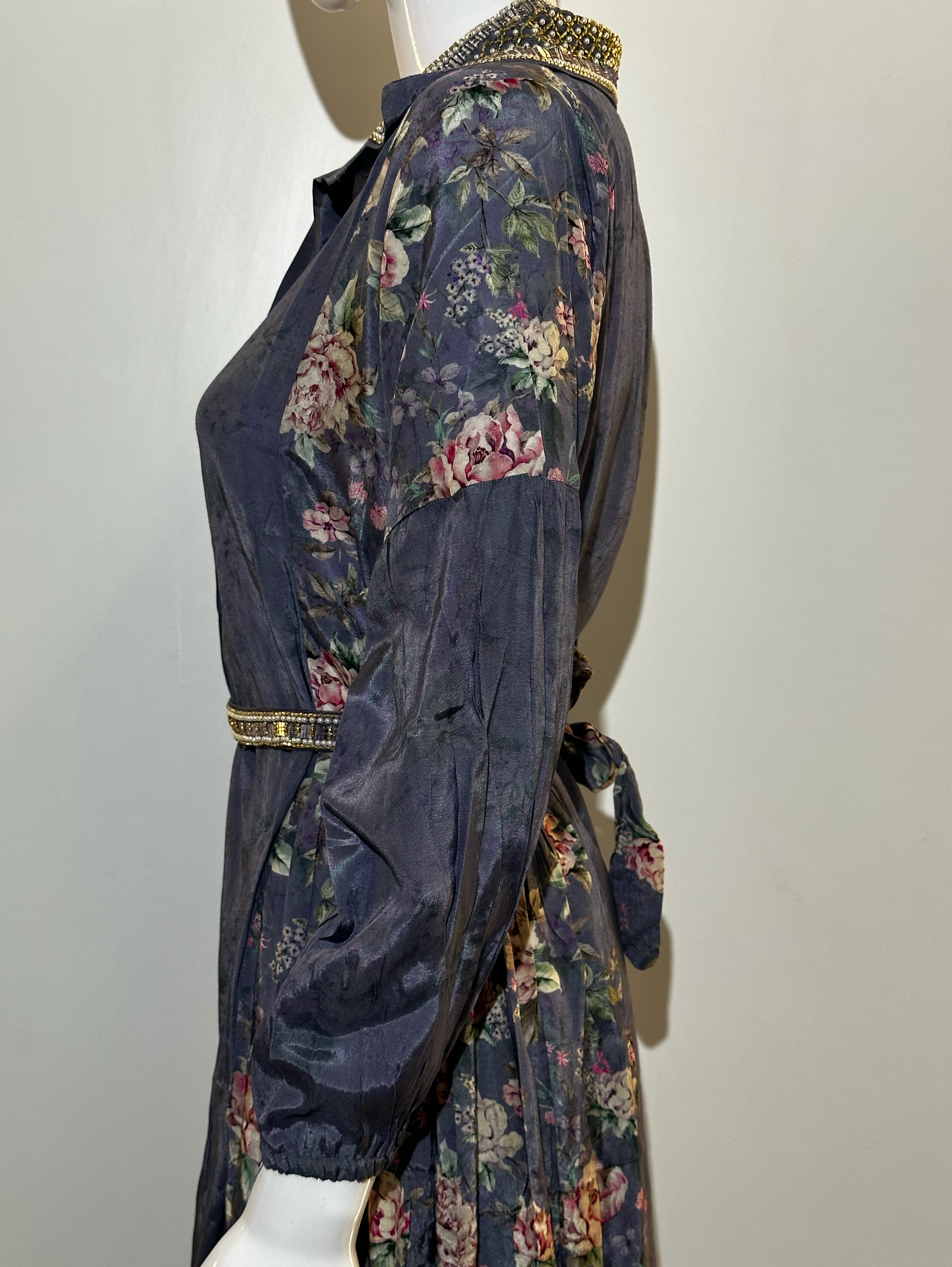 Muslin Coord Set With Premium Moti Work