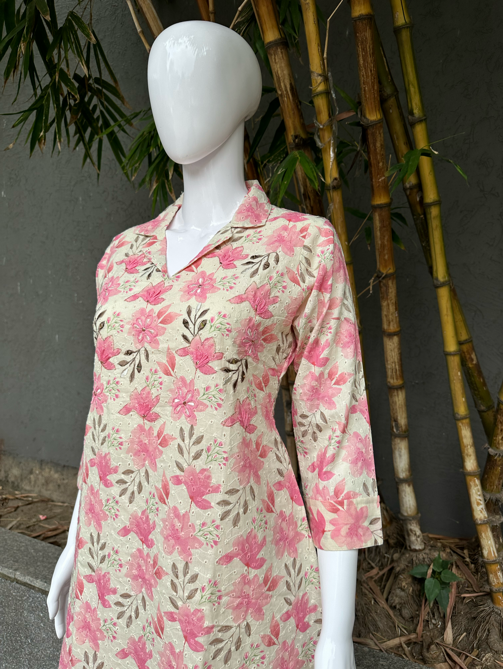 Lucknowi work Cotton Coords
