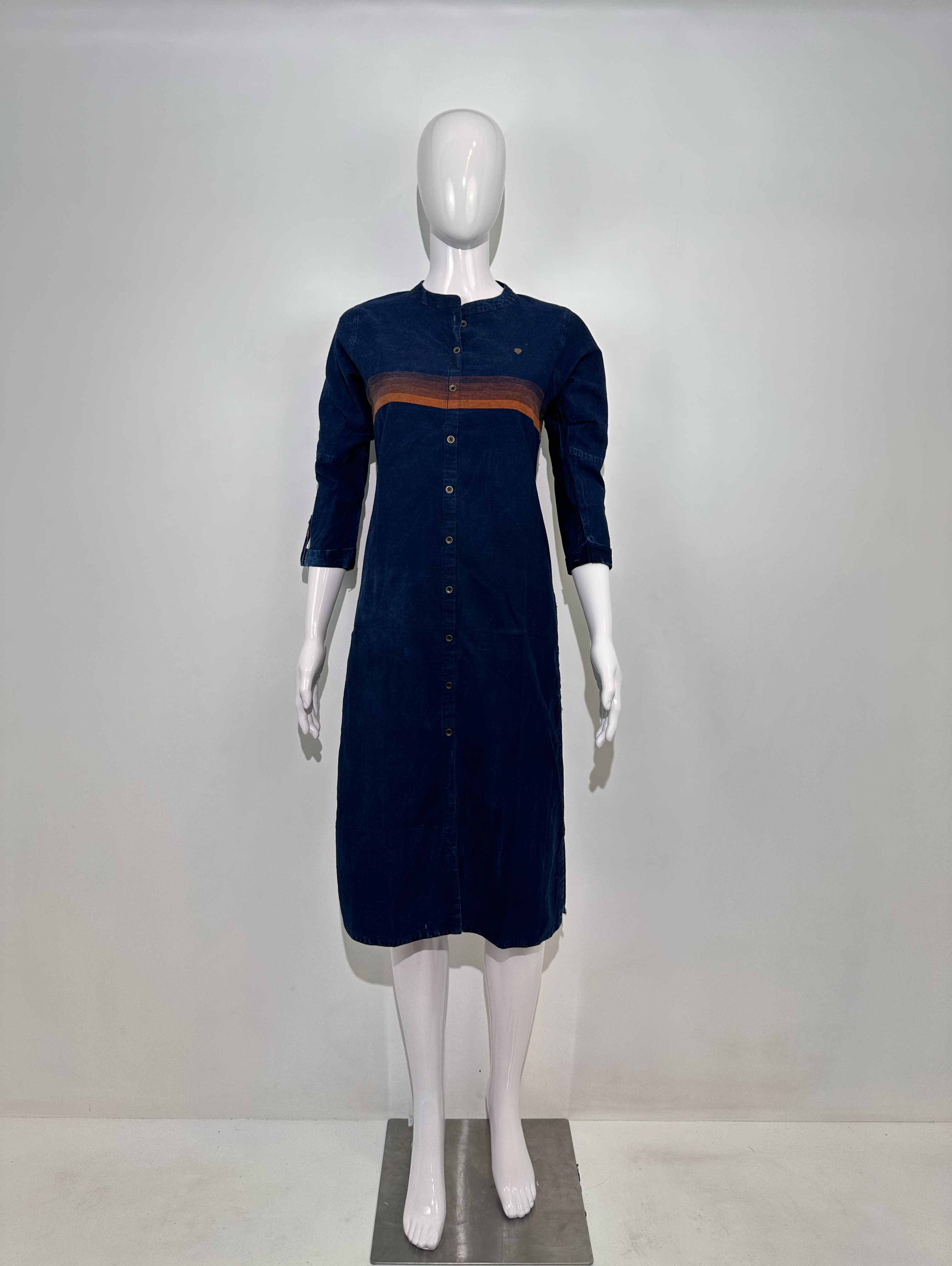 Straight Denim with Stripe Print Kurti