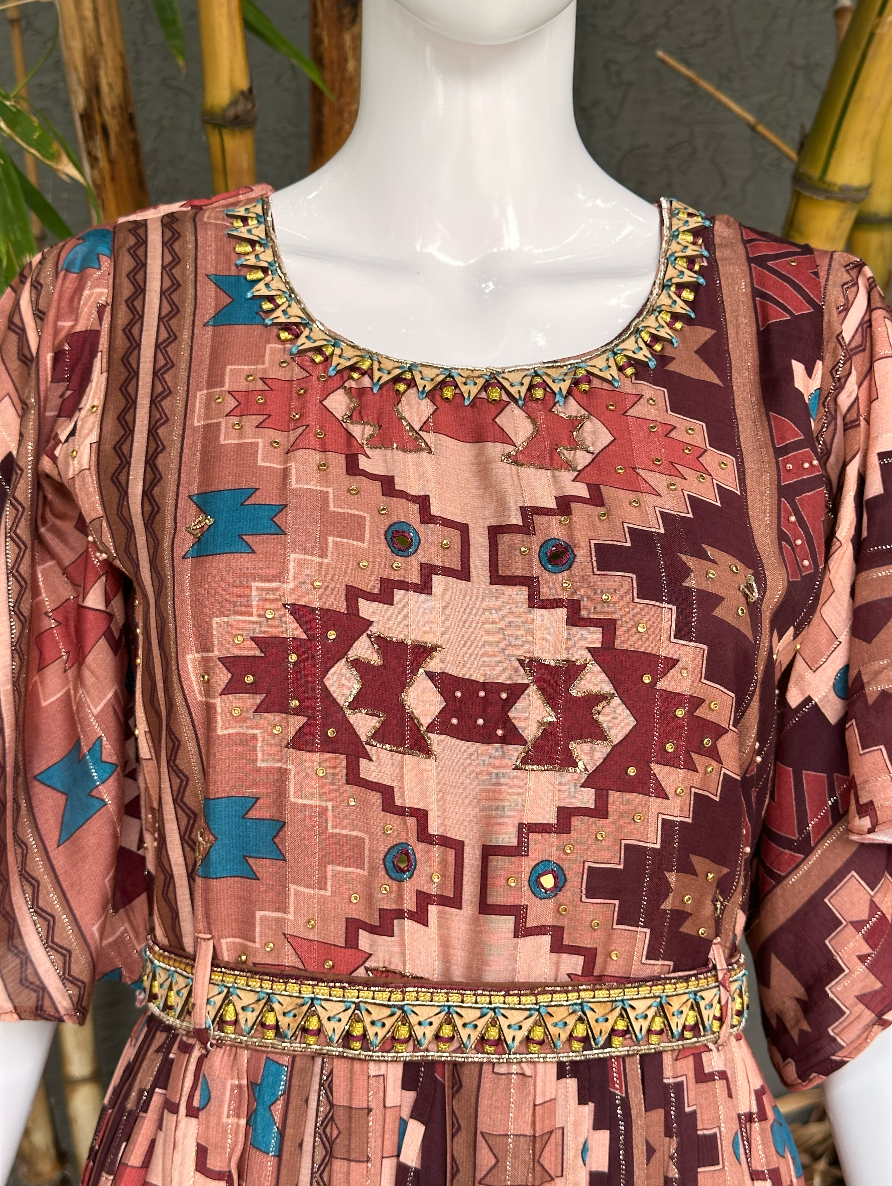 Image of Premium Muslin Jumpsuit with Embroidary work