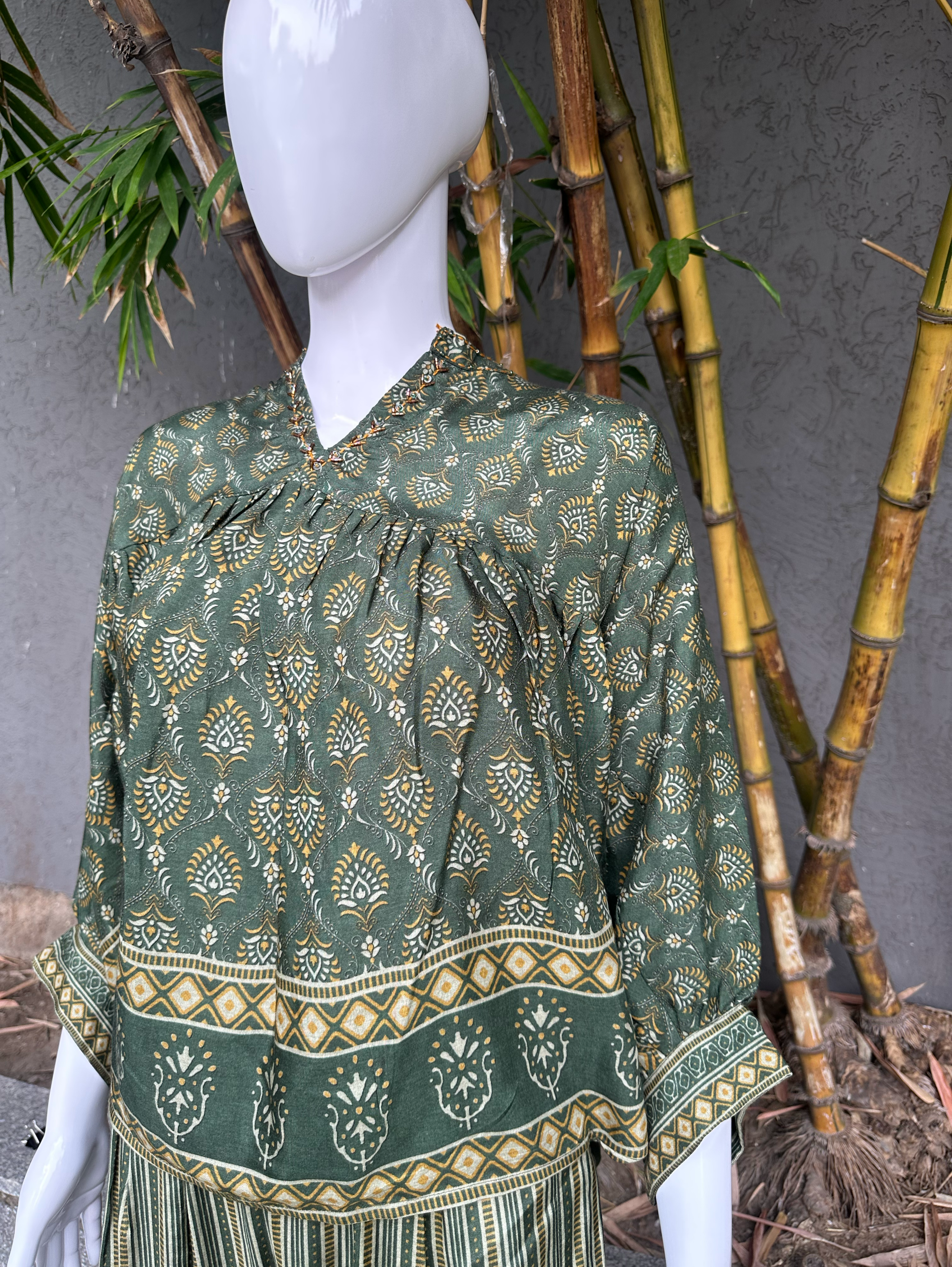 Image of Poncho Style Coords - Green