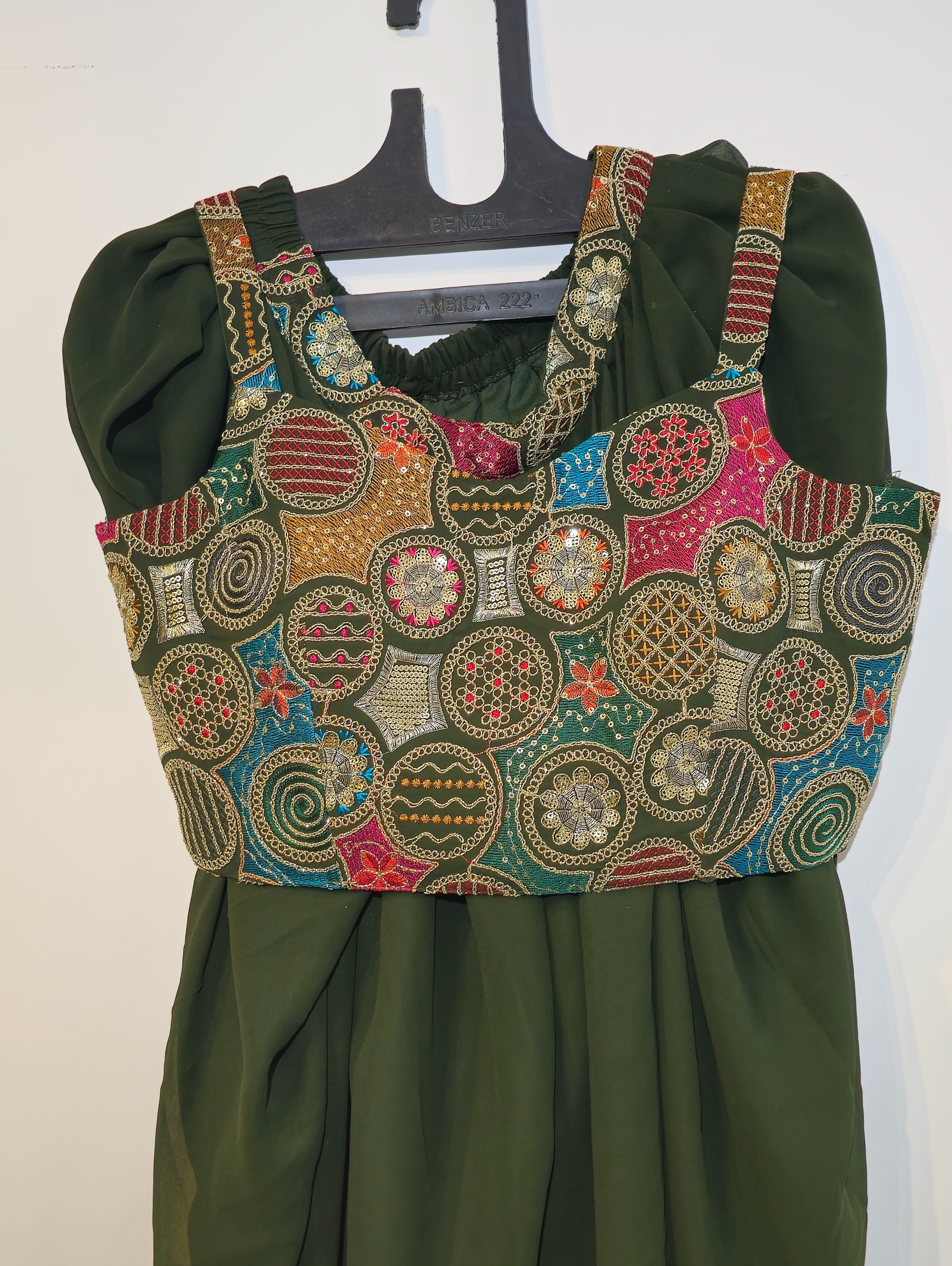 Image of Dhoti Style Georgette Traditional 3 Piece