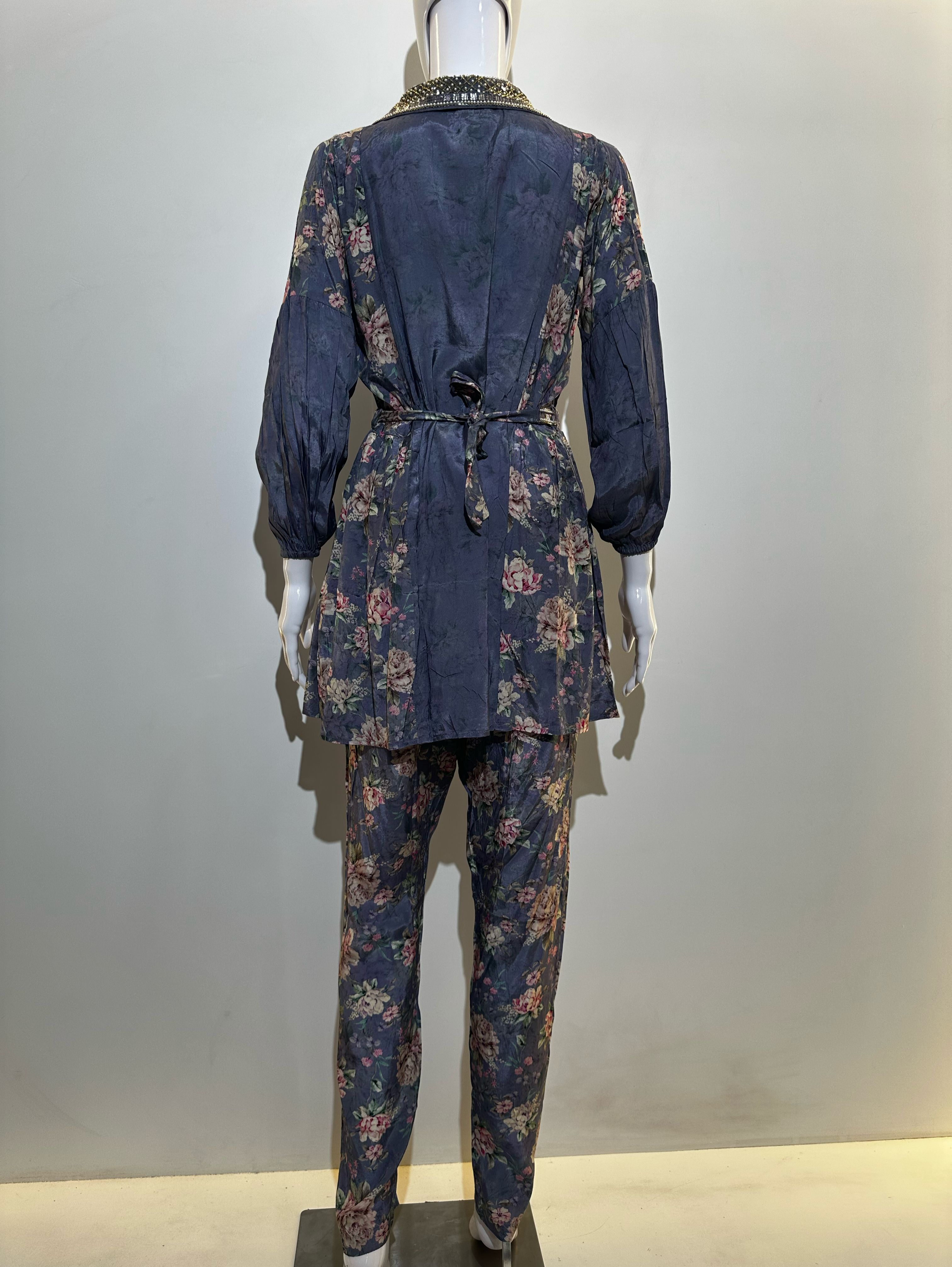 Image of Muslin Coord Set With Premium Moti Work