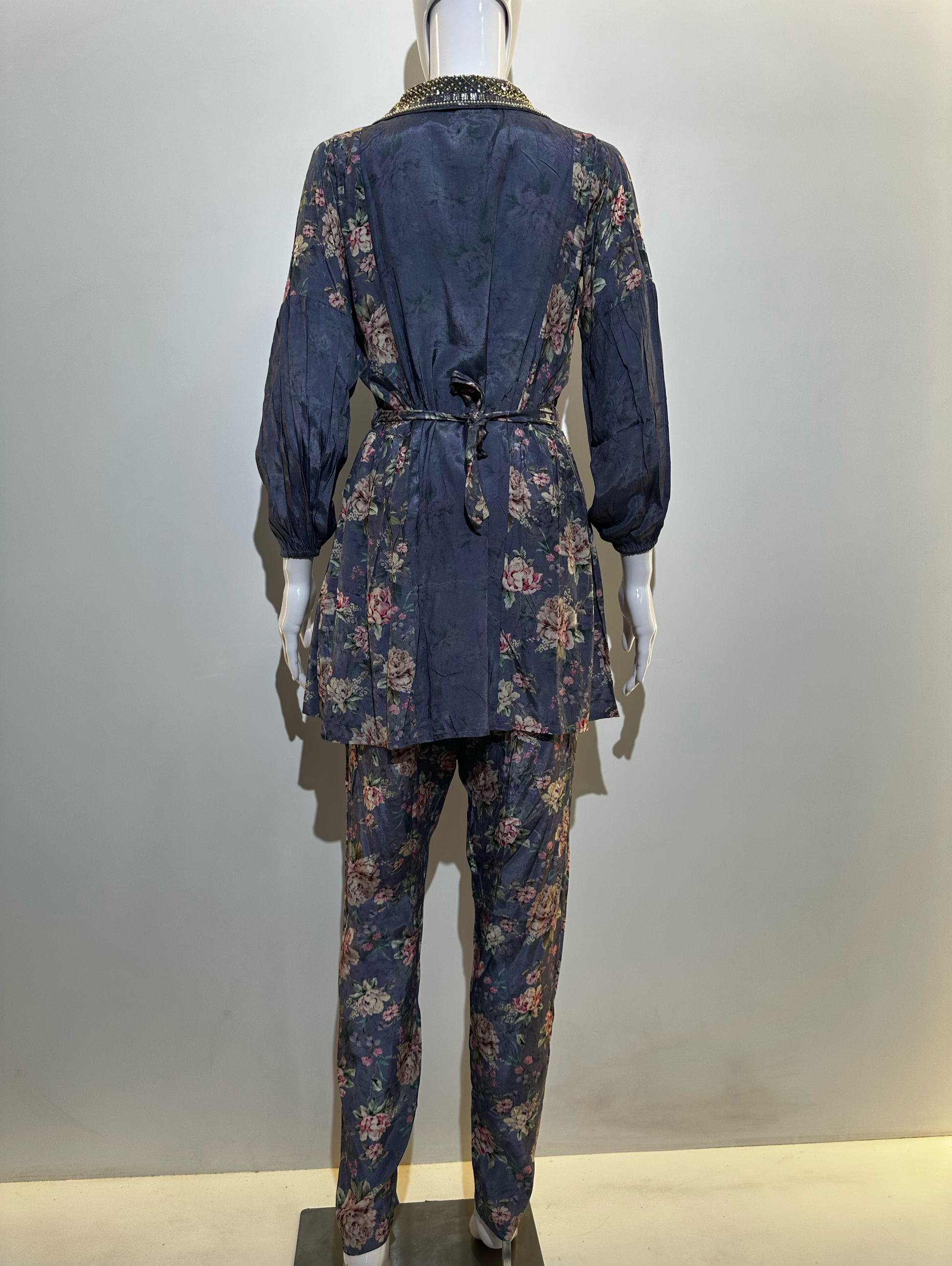 Muslin Coord Set With Premium Moti Work