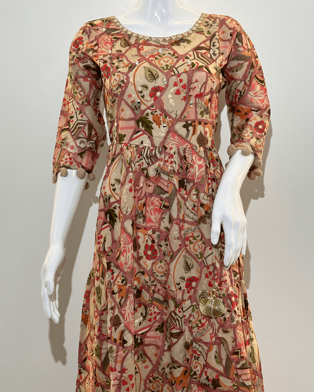 Mull Cotton Mirror work Gown