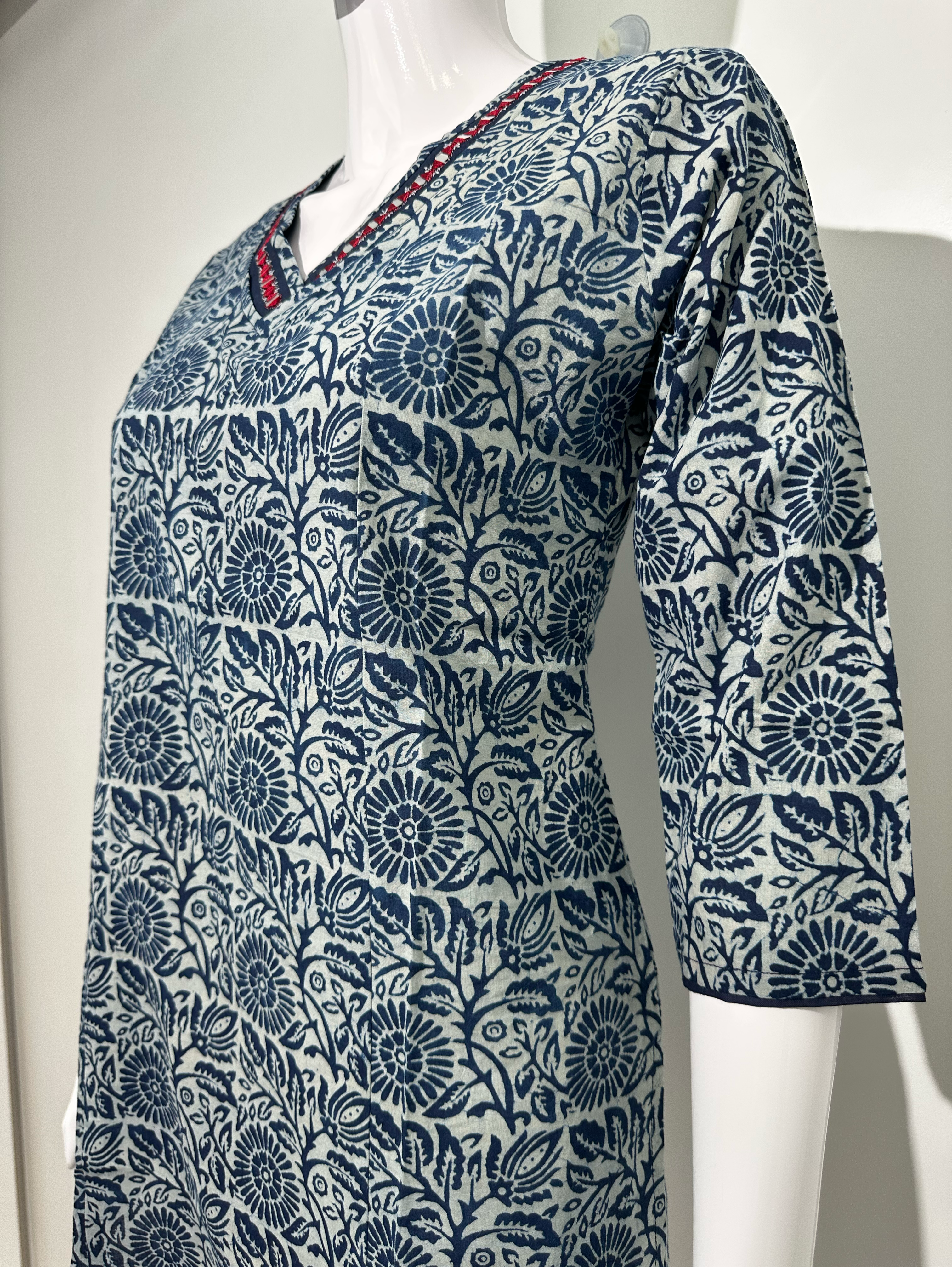 Kalamkari Print Mirror work Tunic