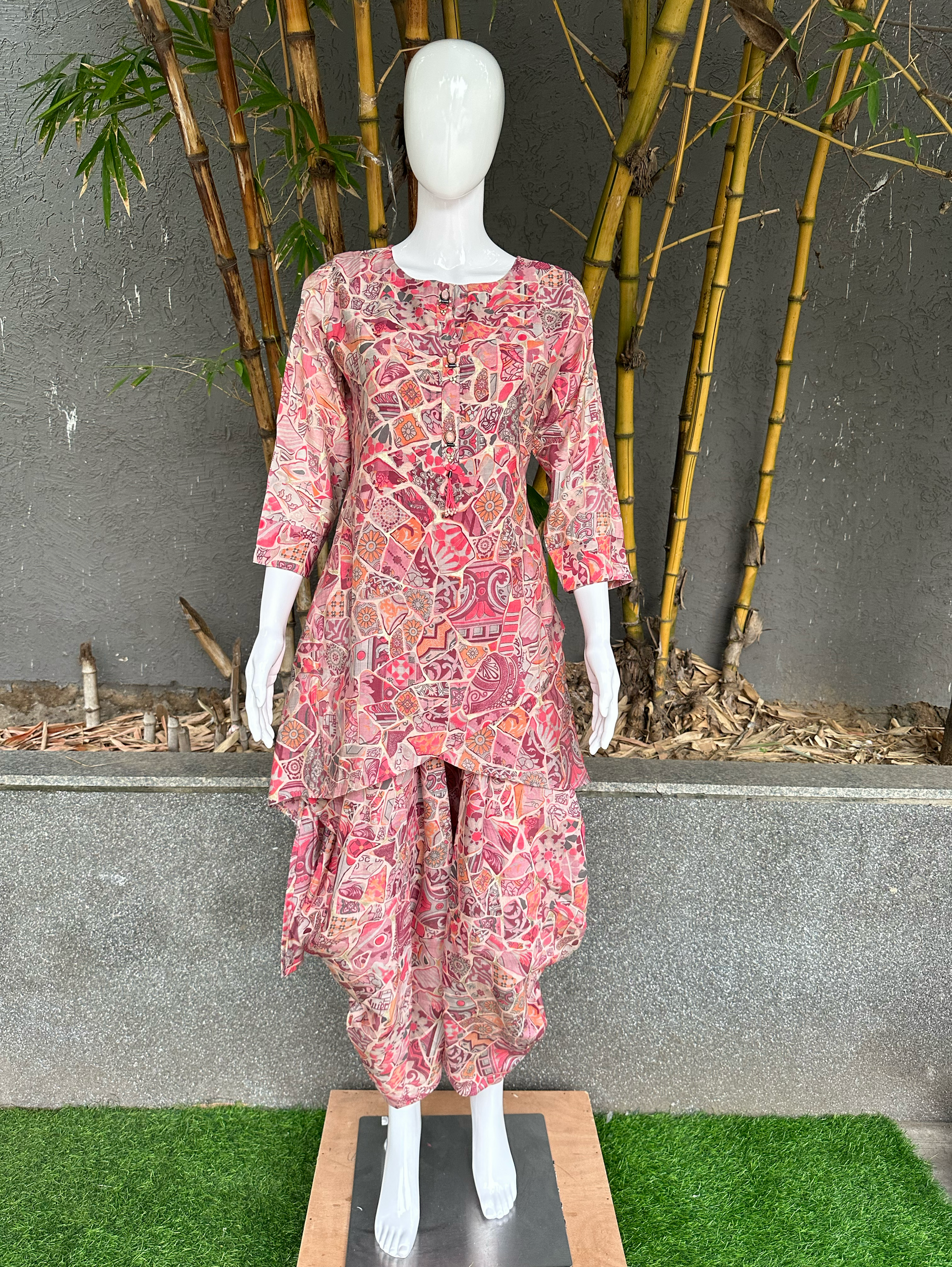 Patiala Style Coord Set - Red