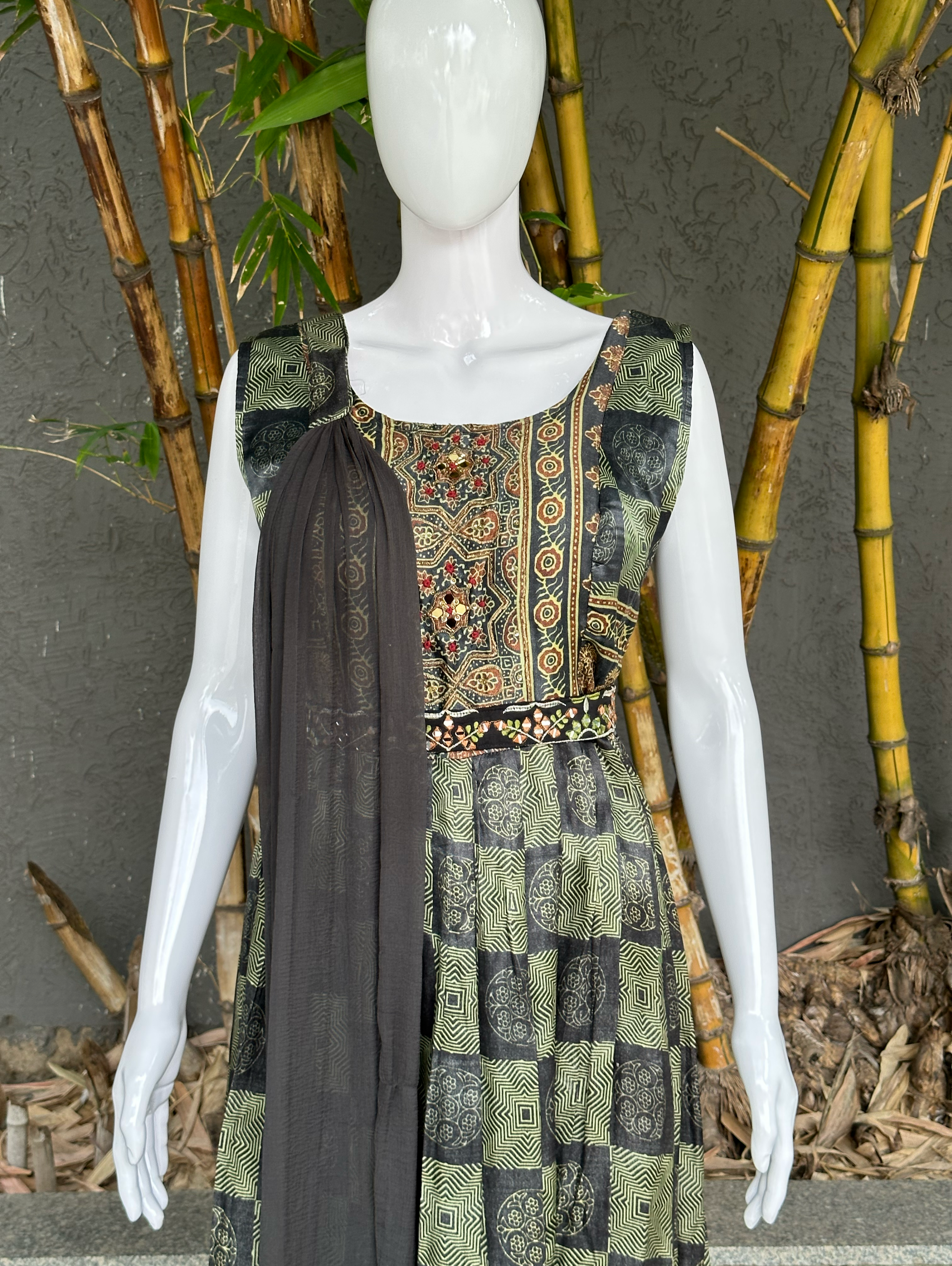 Image of Naira Style 3 Piece Palazzo Set - Premium Work