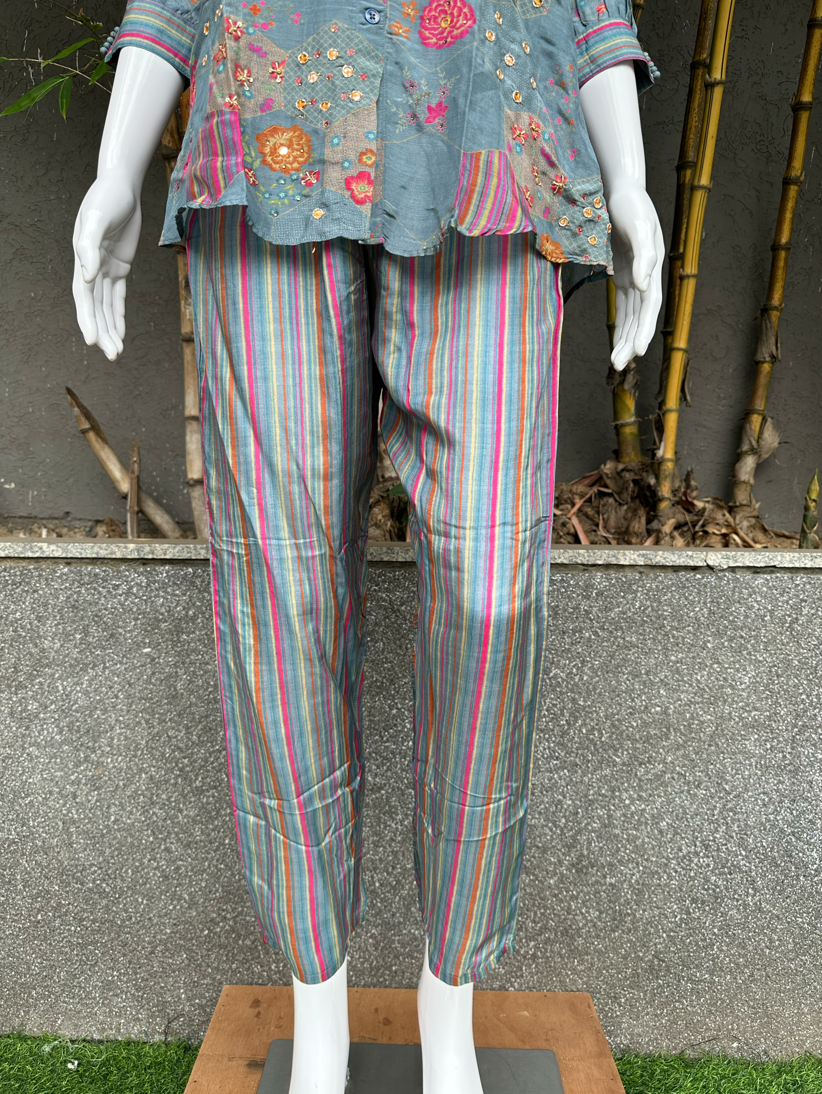 Muslin Embroidery work Coords