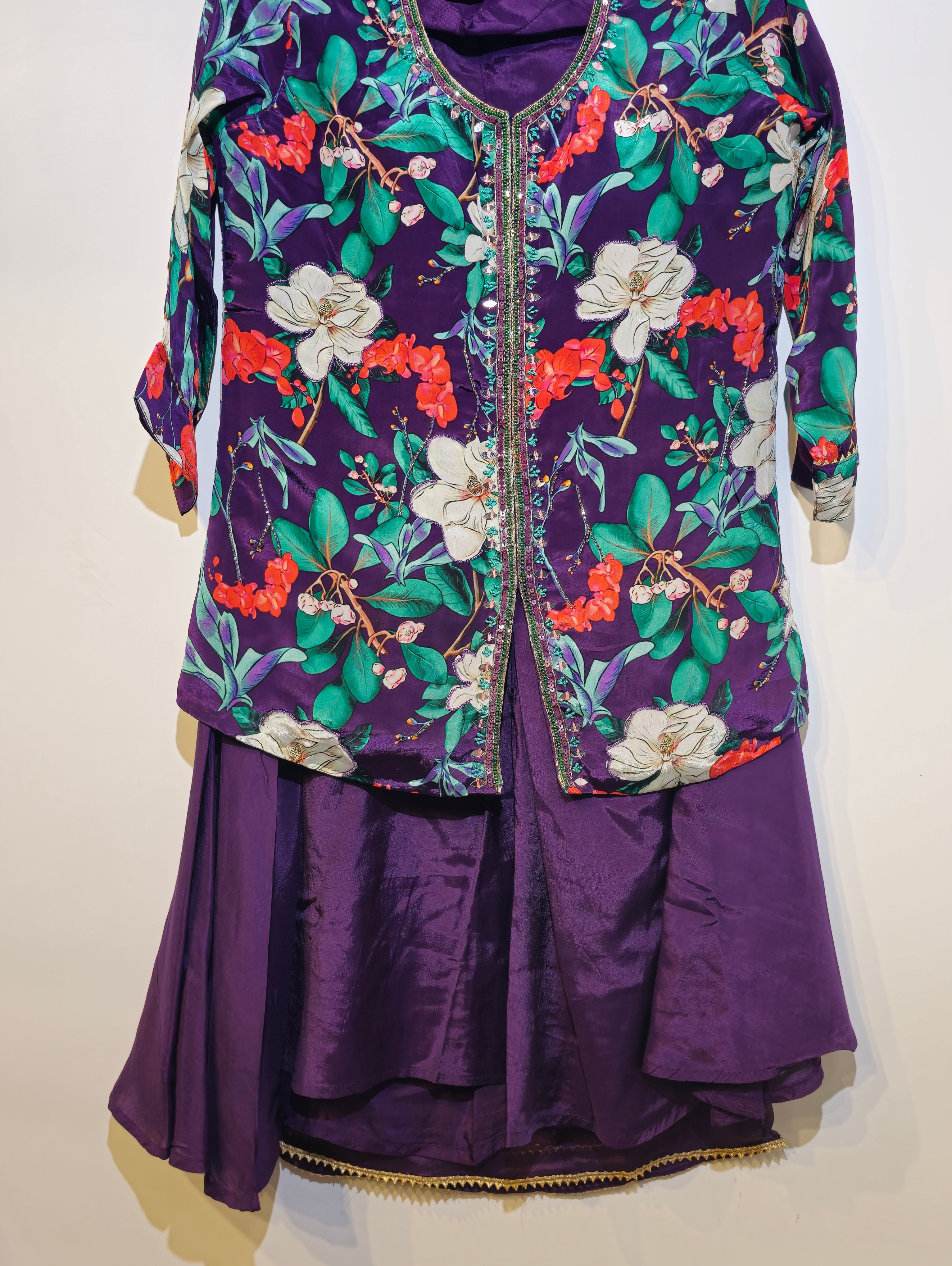 Image of Designer Georgette Set with work - 3 Piece