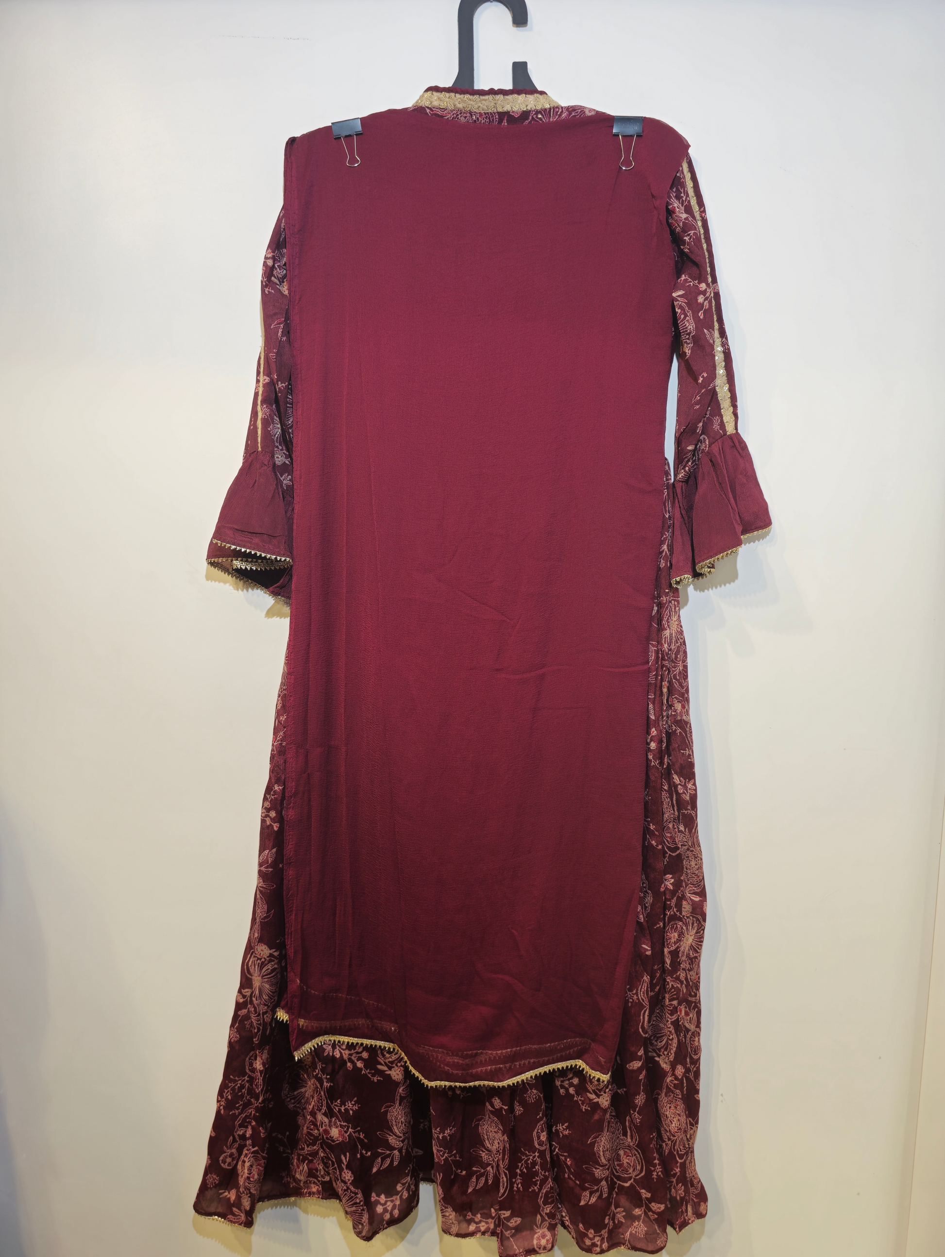 Designer Muslin Set with work - 3 Piece