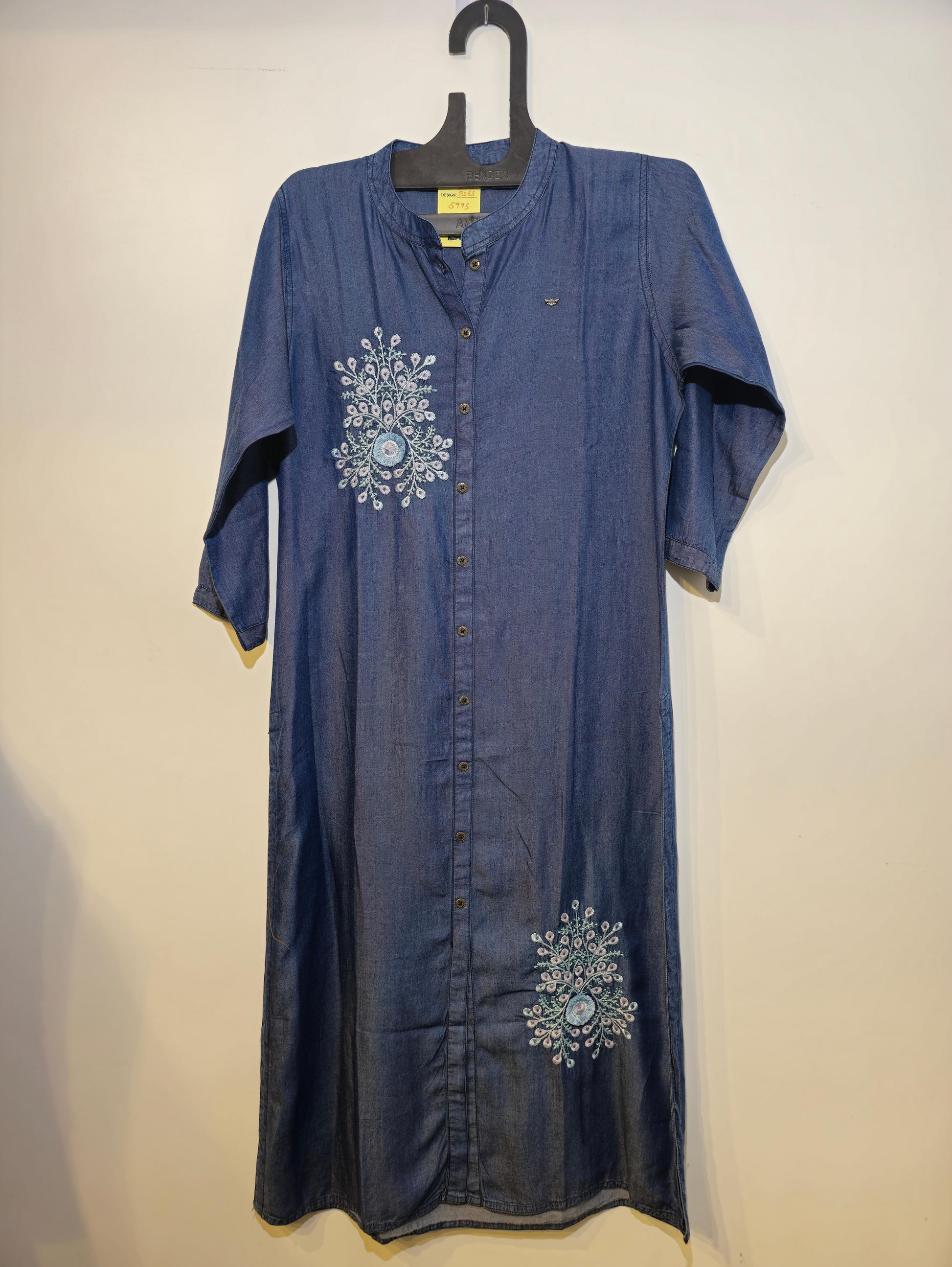 Designer Denim Straight Kurti