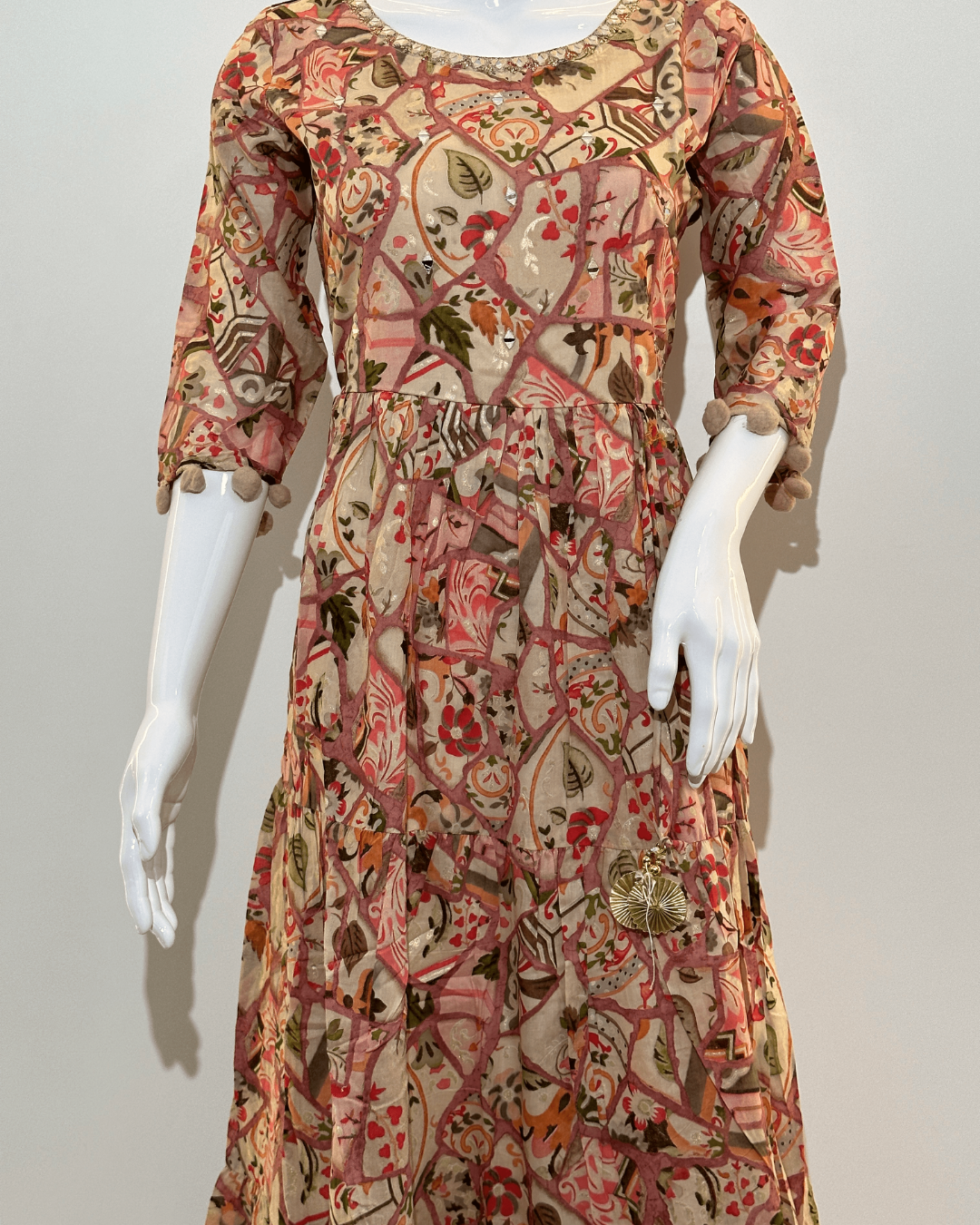 Mull Cotton Mirror work Gown