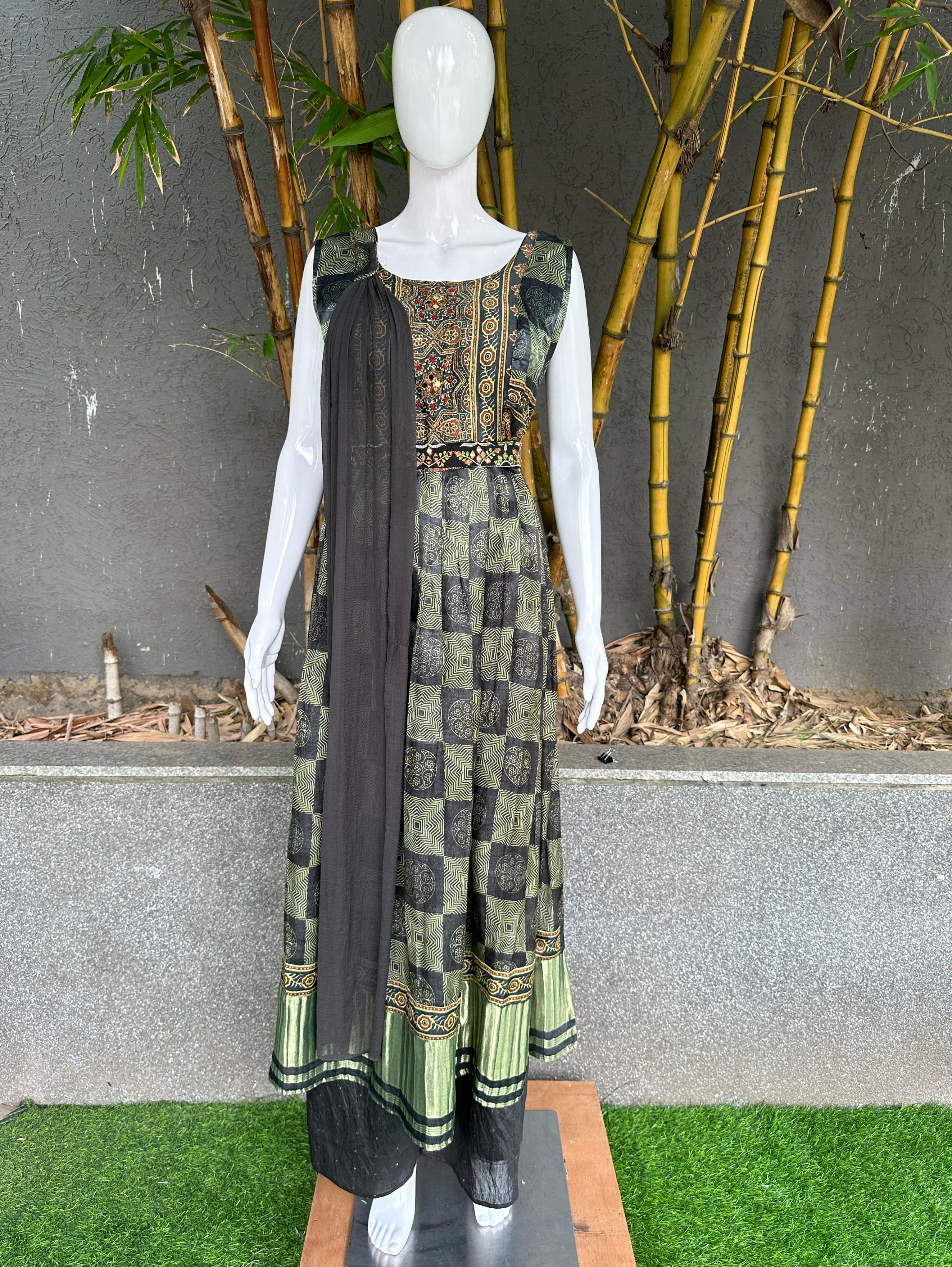 Naira Style 3 Piece Palazzo Set - Premium Work