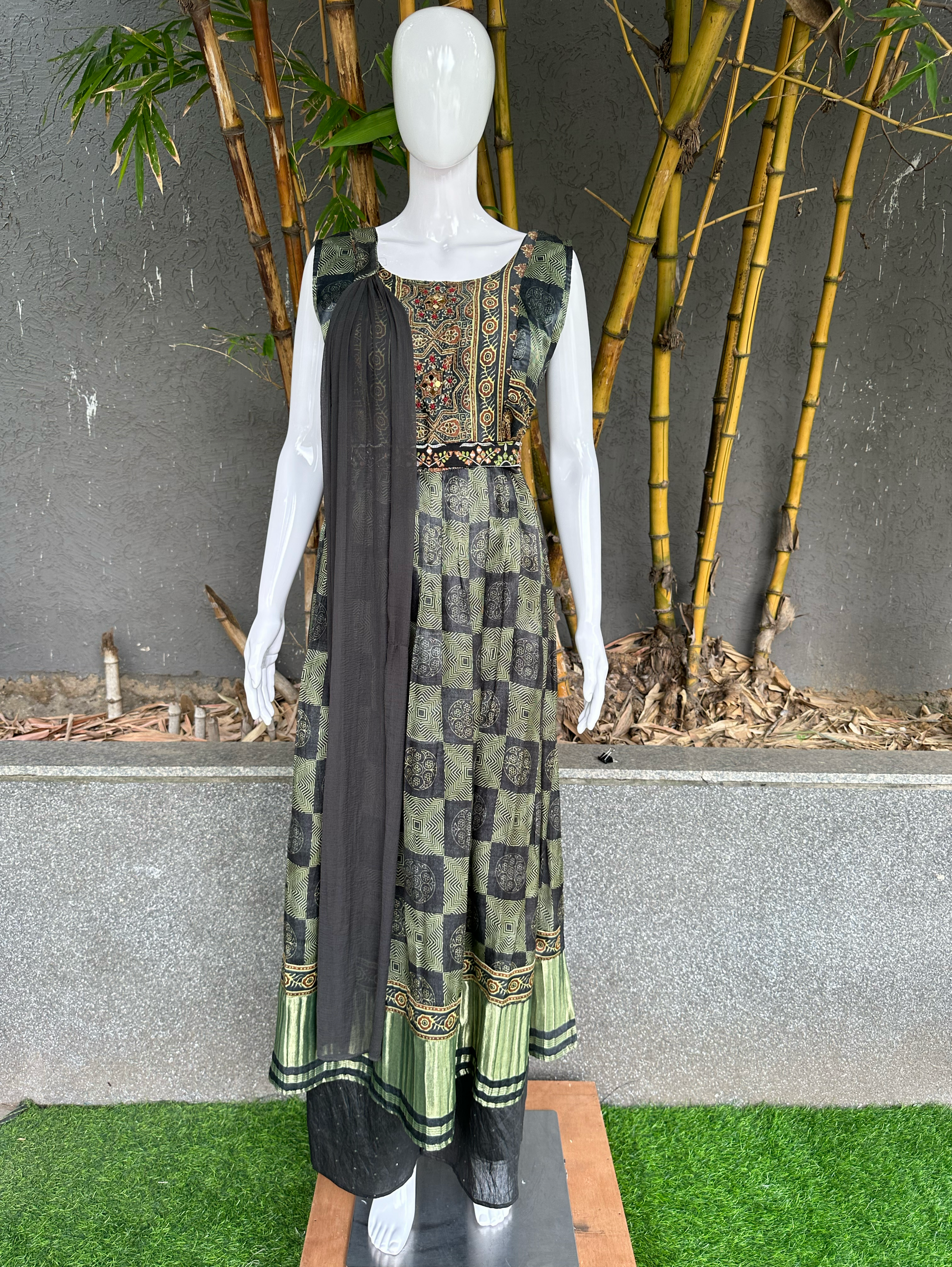 Naira Style 3 Piece Palazzo Set - Premium Work