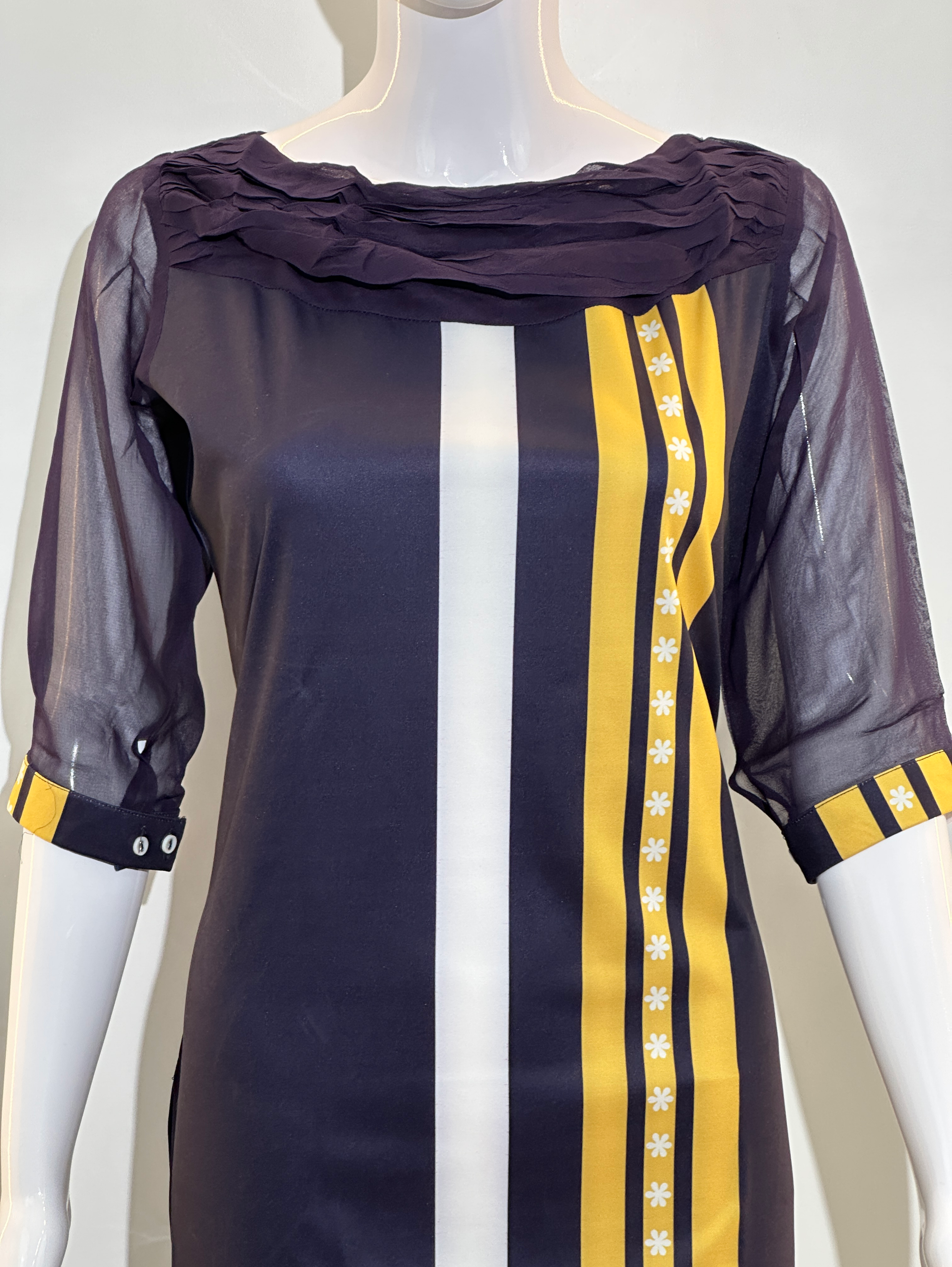 Image of Lycra Stretchable Kurti with Work