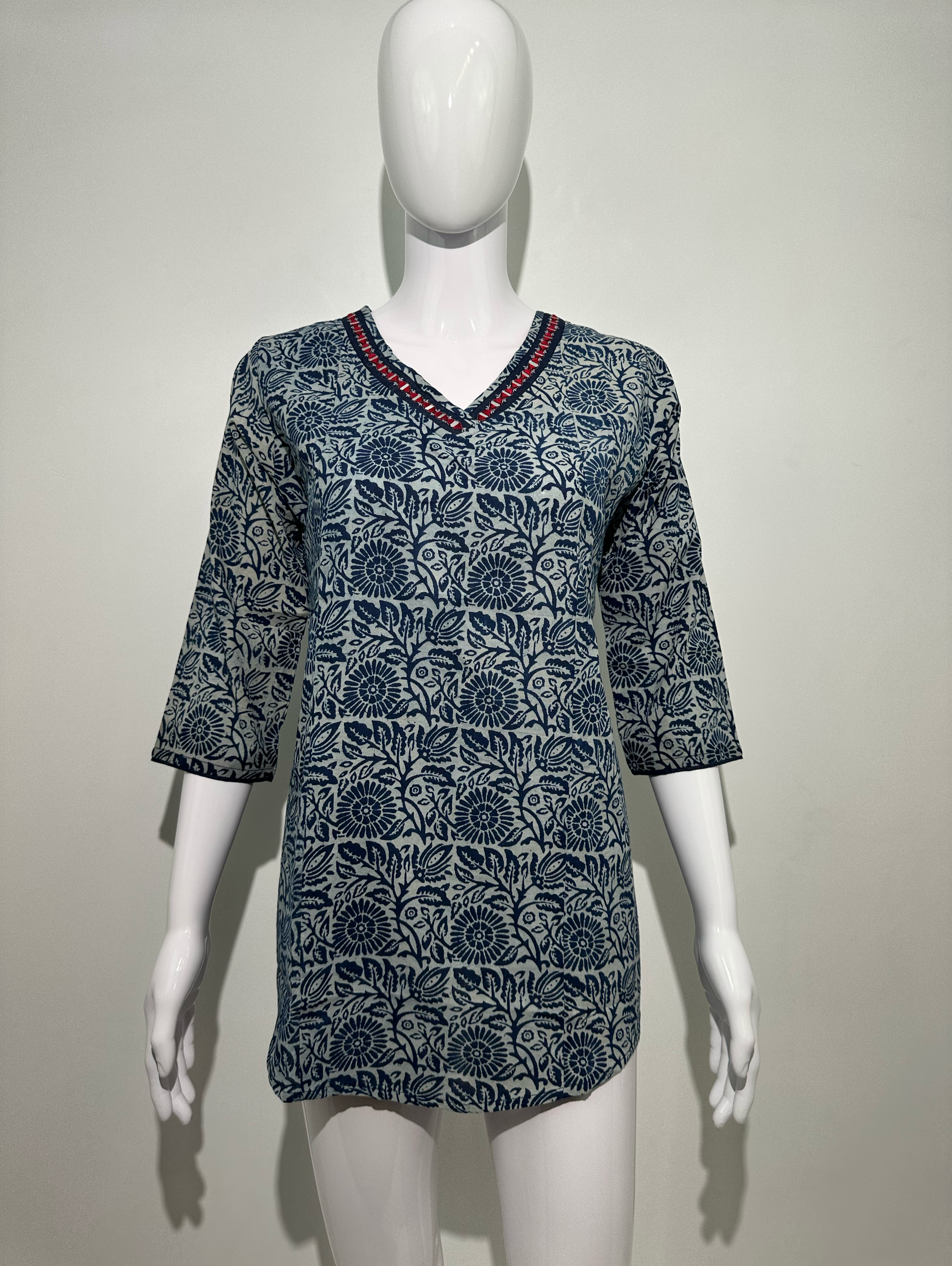 Kalamkari Print Mirror work Tunic