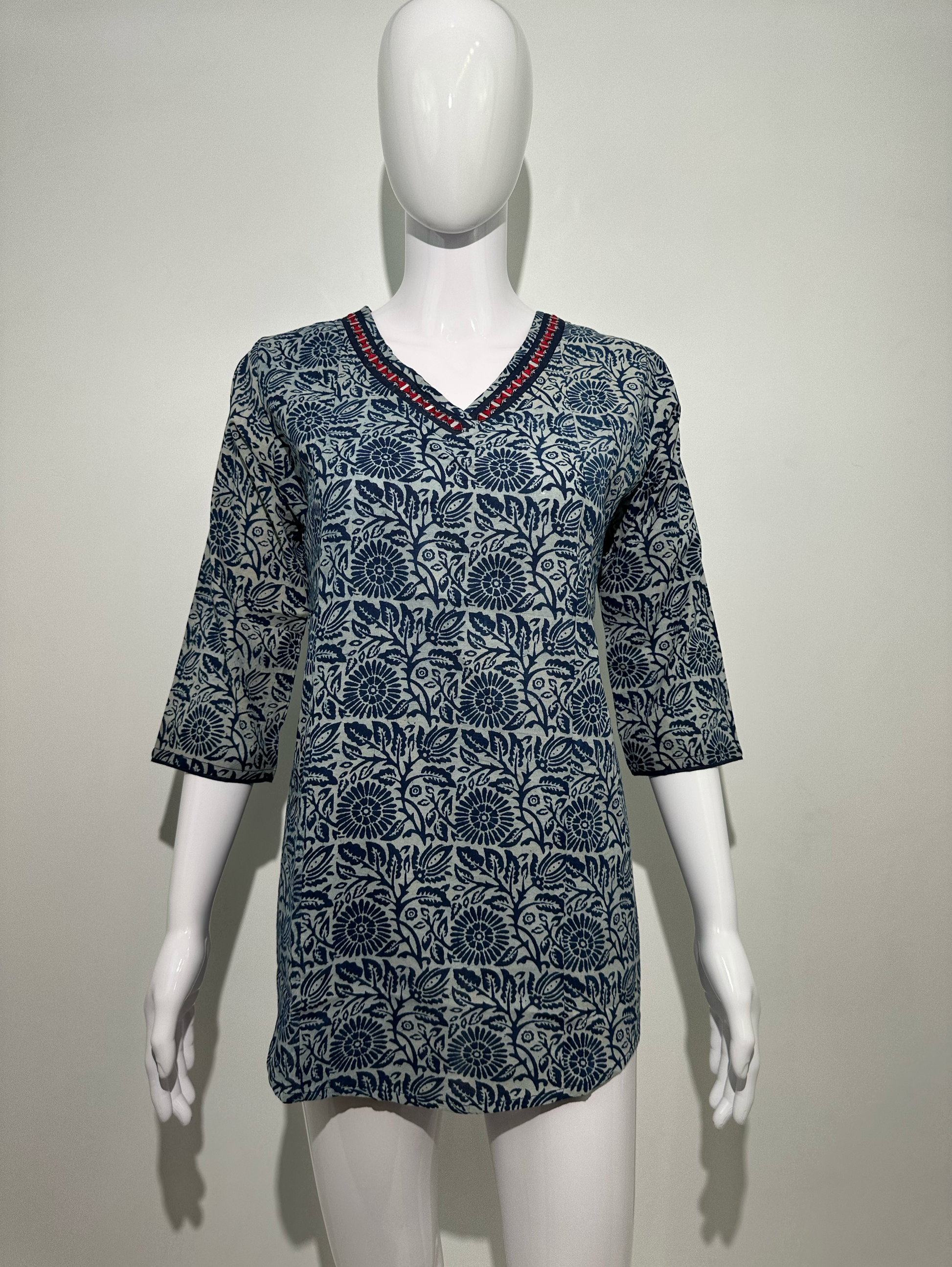 Kalamkari Print Mirror work Tunic