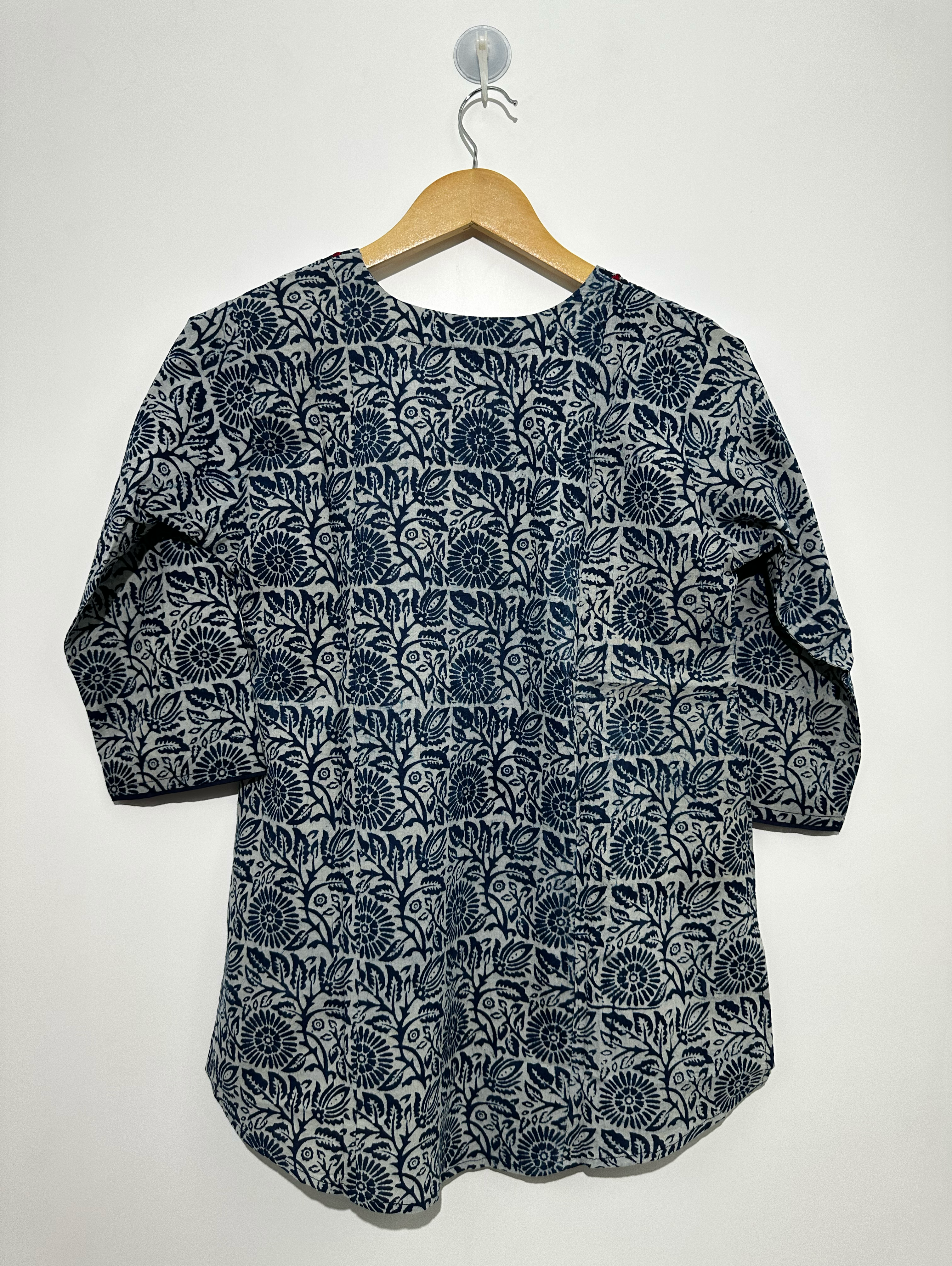 Image of Kalamkari Print Mirror work Tunic