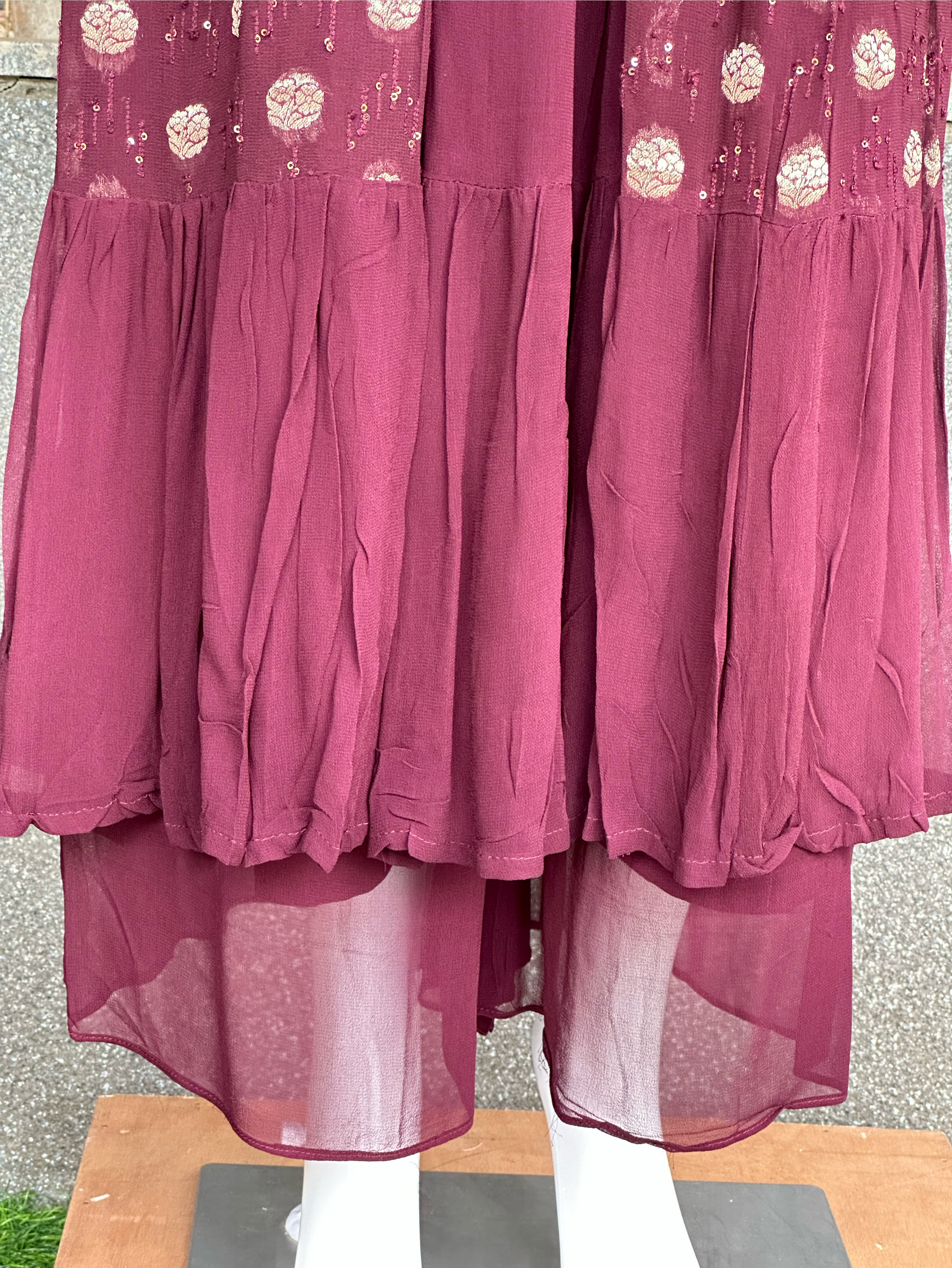 Naira Style Georgette 3 piece Dress - Premium work