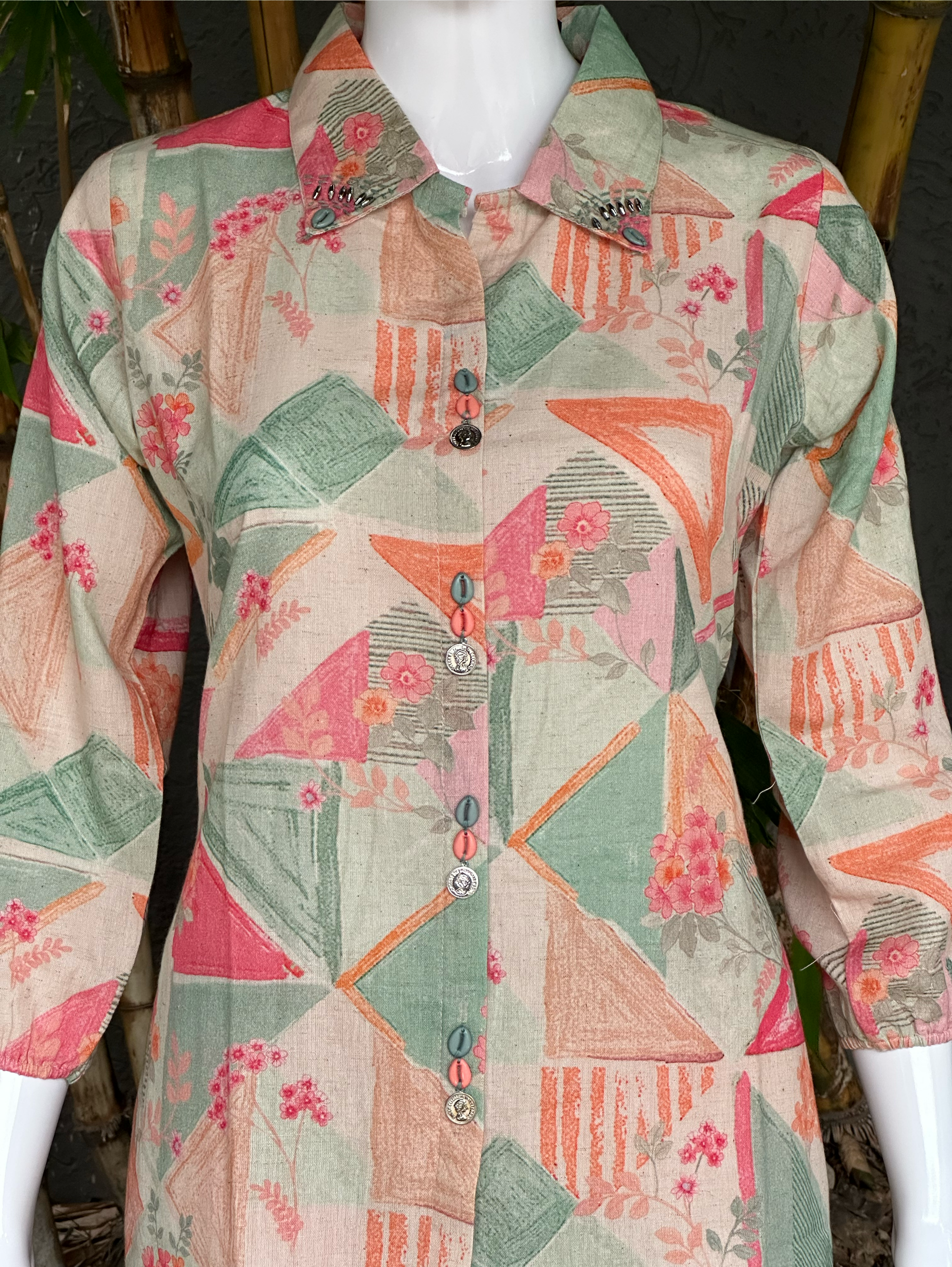 Image of Pure Cotton with Kodi work - Coord Set