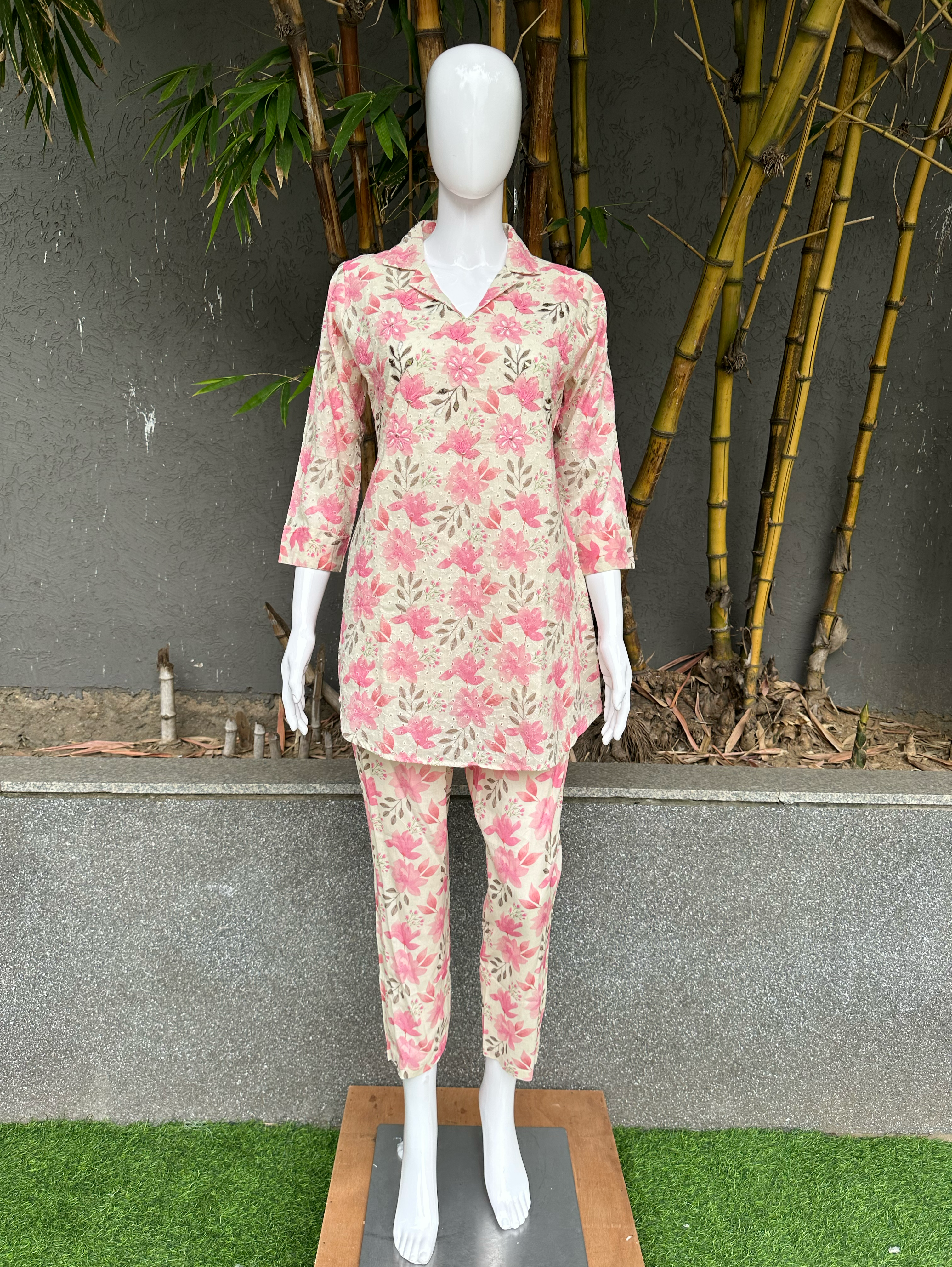 Image of Lucknowi work Cotton Coords