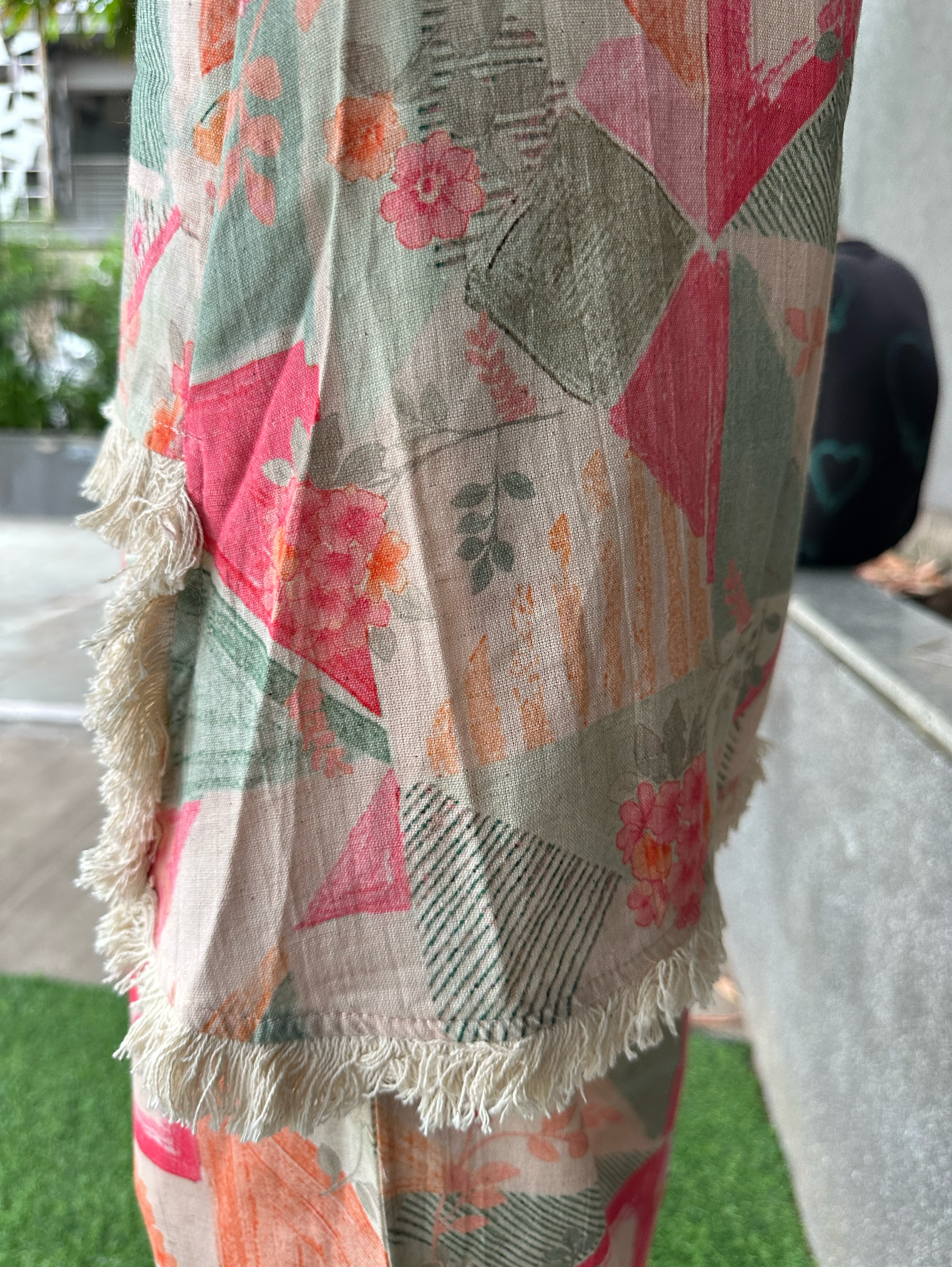 Image of Pure Cotton with Kodi work - Coord Set