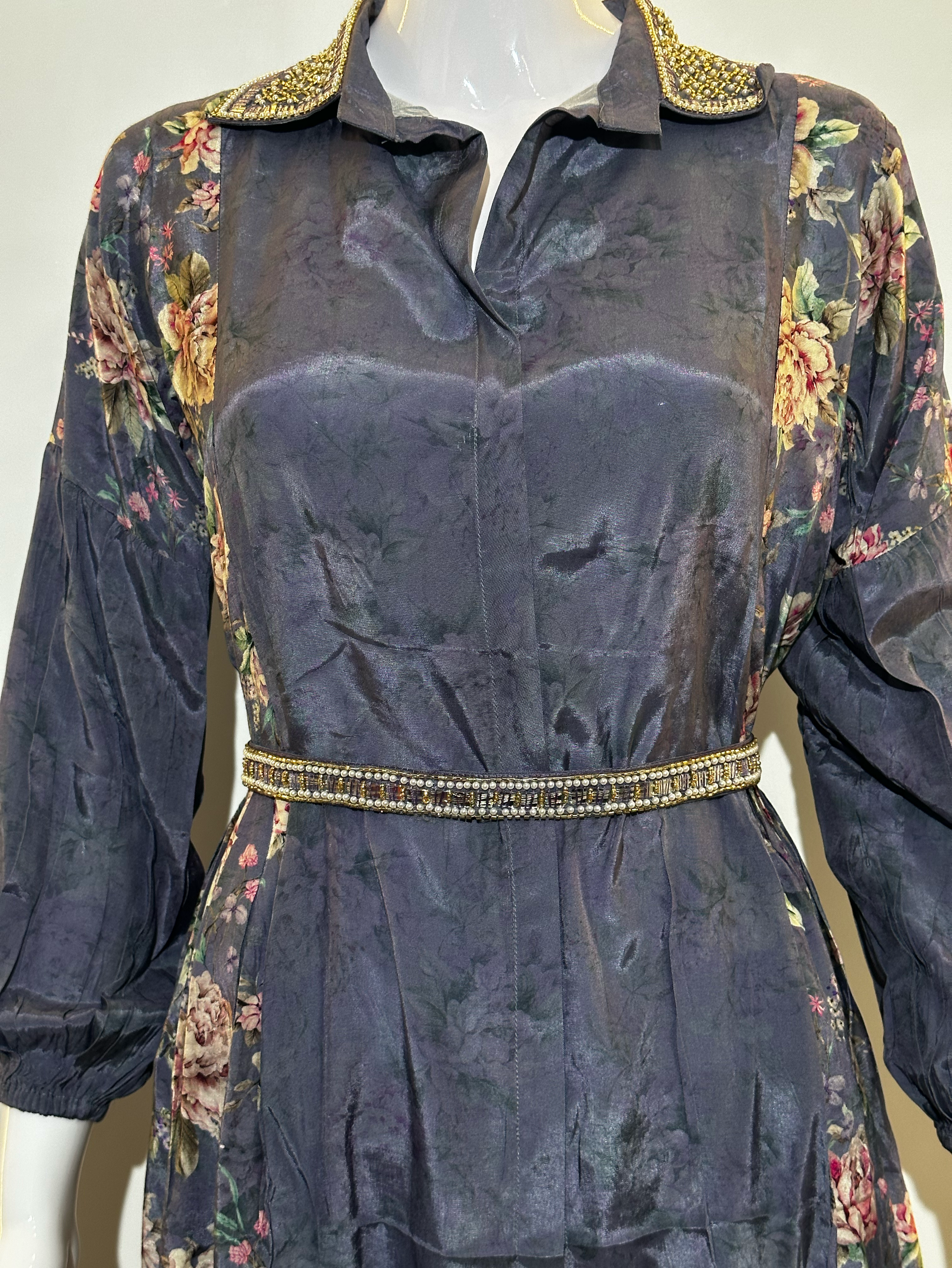 Muslin Coord Set With Premium Moti Work