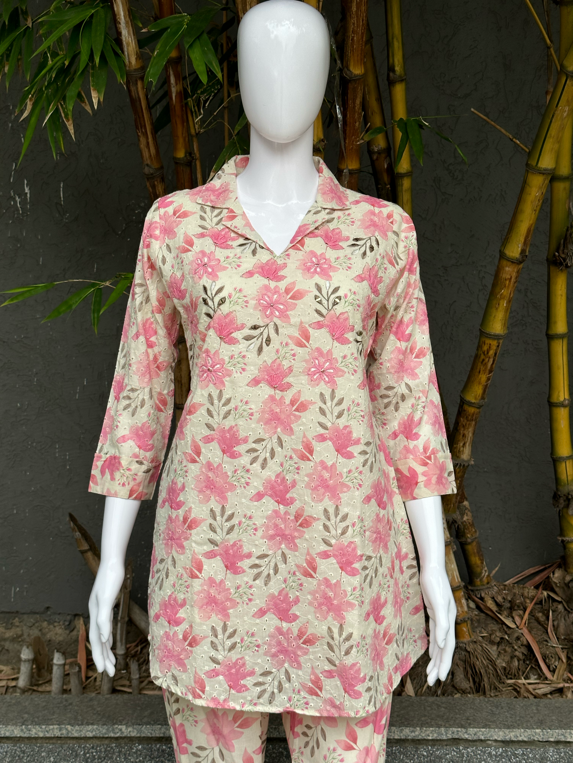 Lucknowi work Cotton Coords