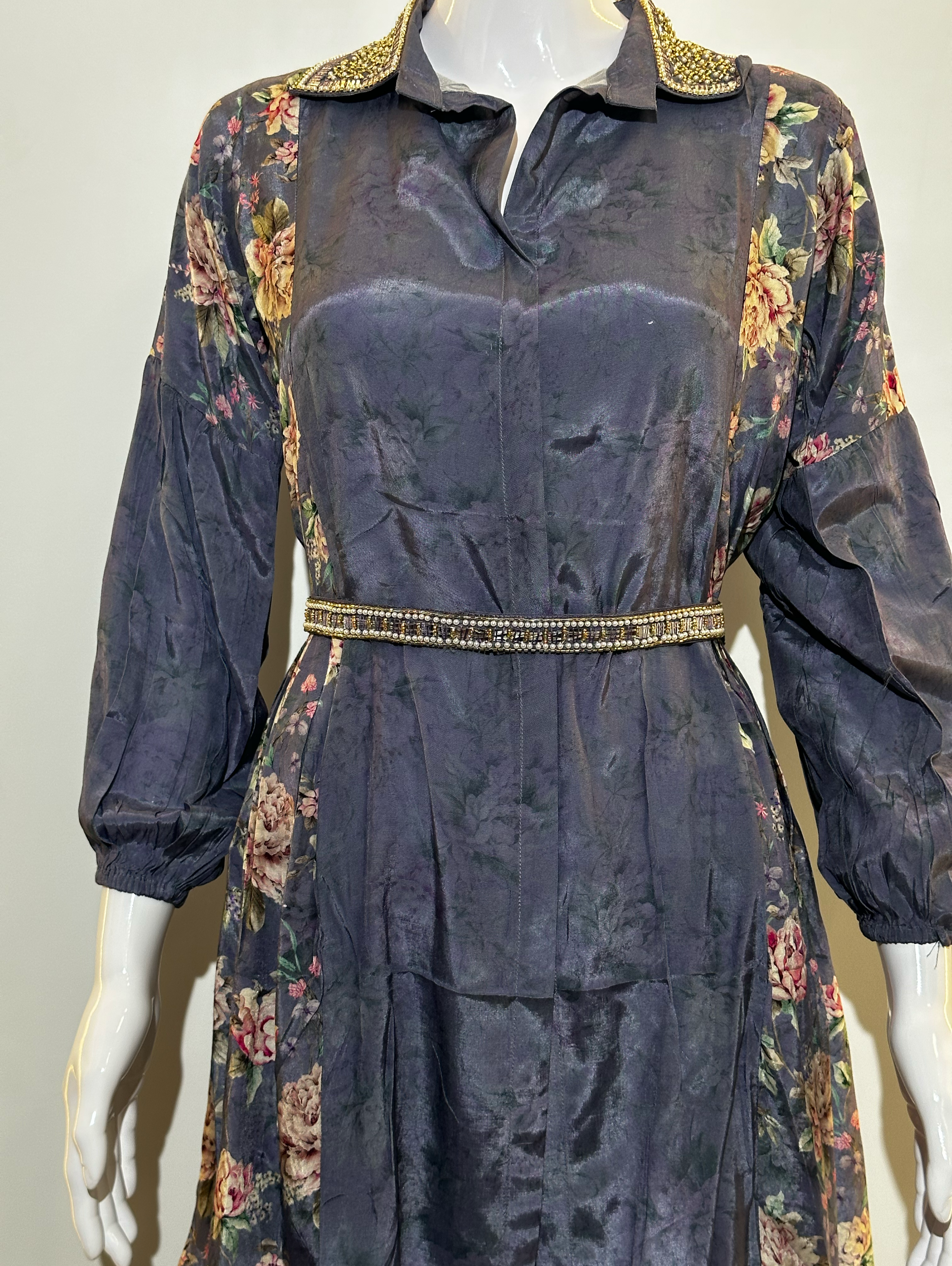 Image of Muslin Coord Set With Premium Moti Work